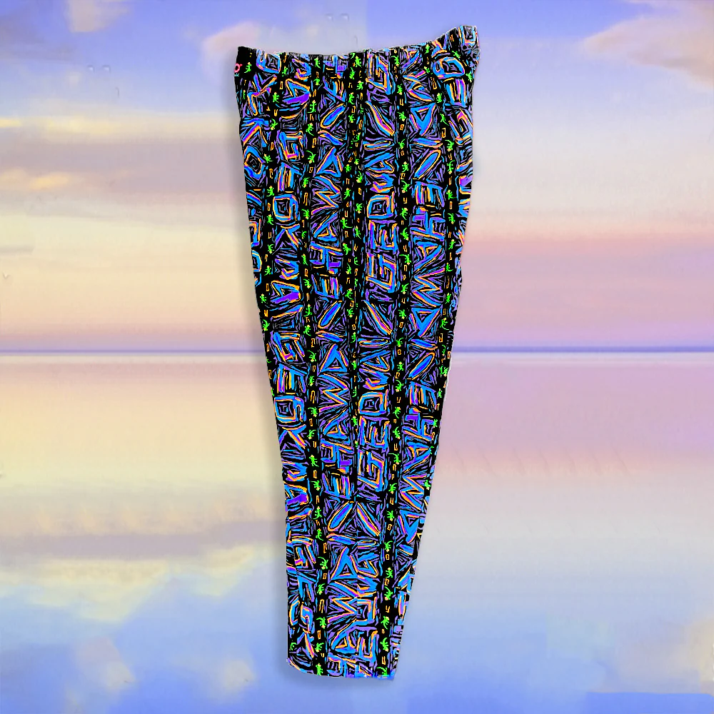 1980s Classic Cotton Multi Stripe Beach Pants - Image 2