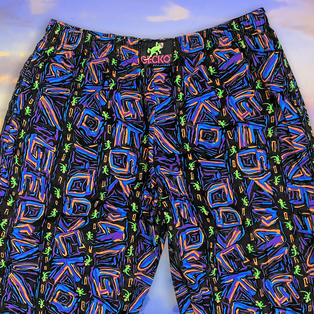 1980s Classic Cotton Multi Stripe Beach Pants - Image 3