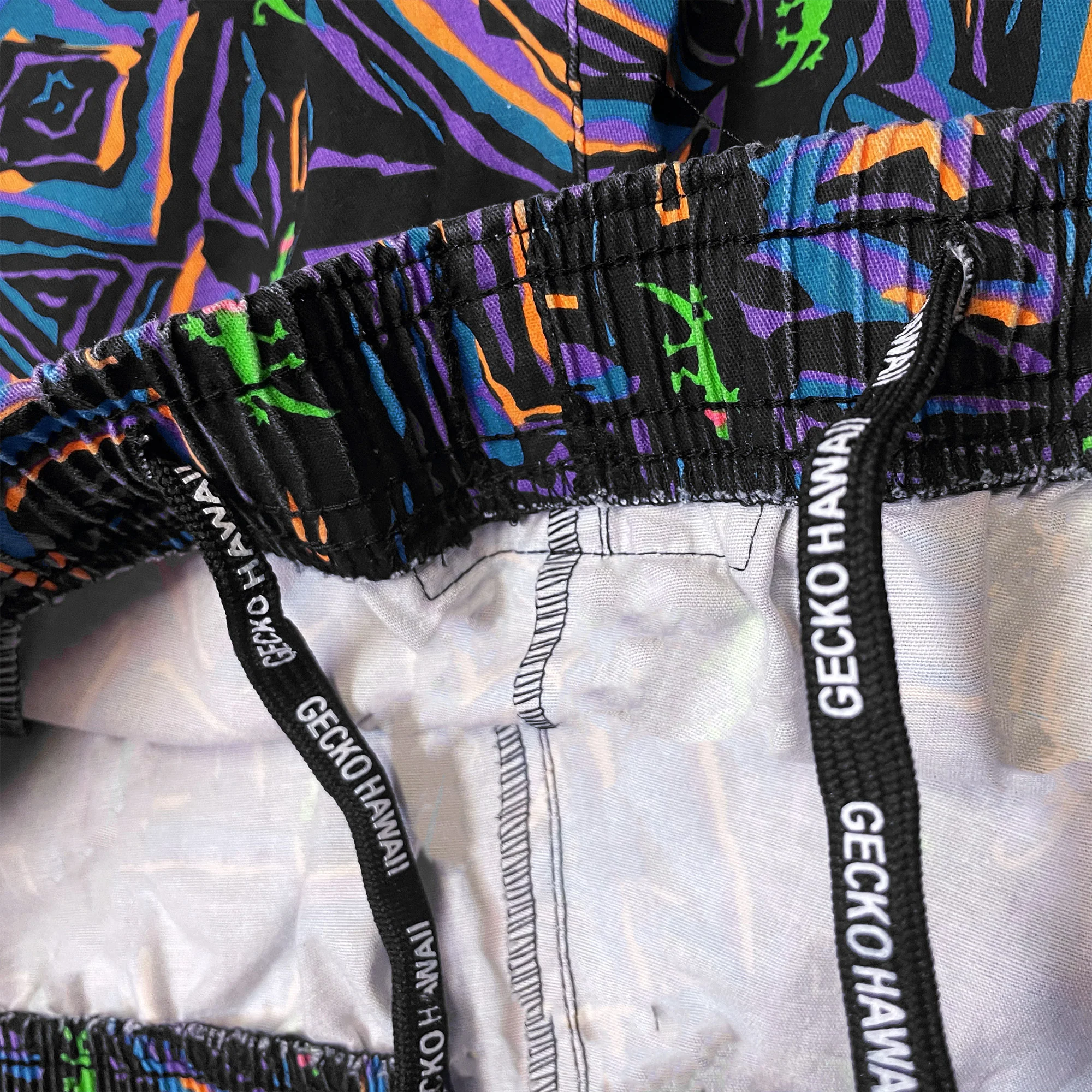 1980s Classic Cotton Multi Stripe Beach Pants - Image 8