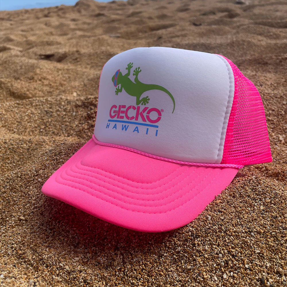 1980's Neon Pink Trucker Hat - Image 5