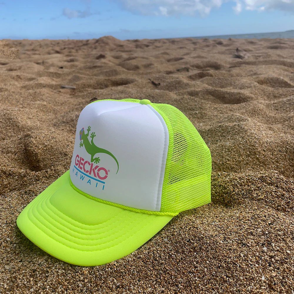 1980's Neon Yellow Trucker Hat - Image 3