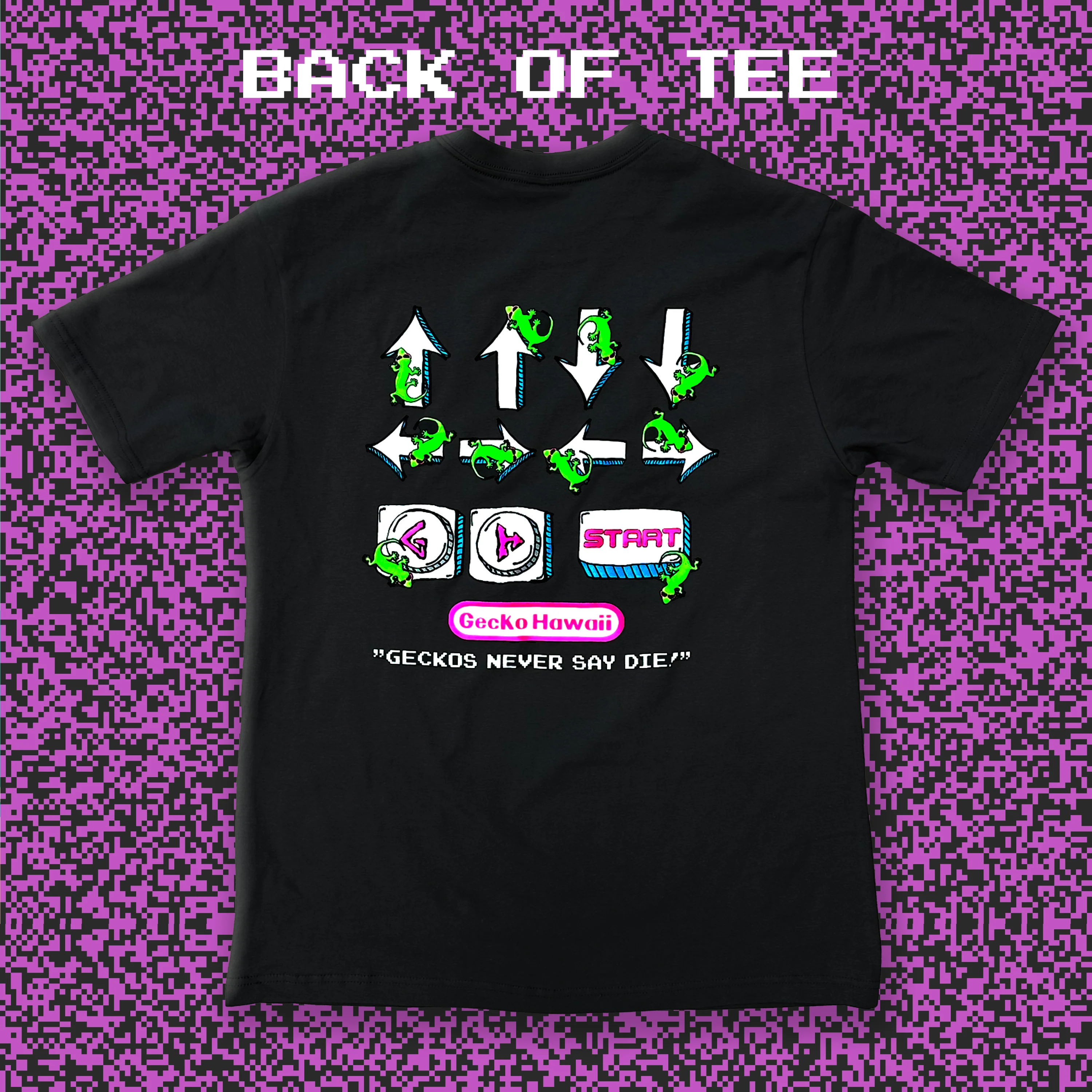 1980's Konami Code Black Cotton Tee