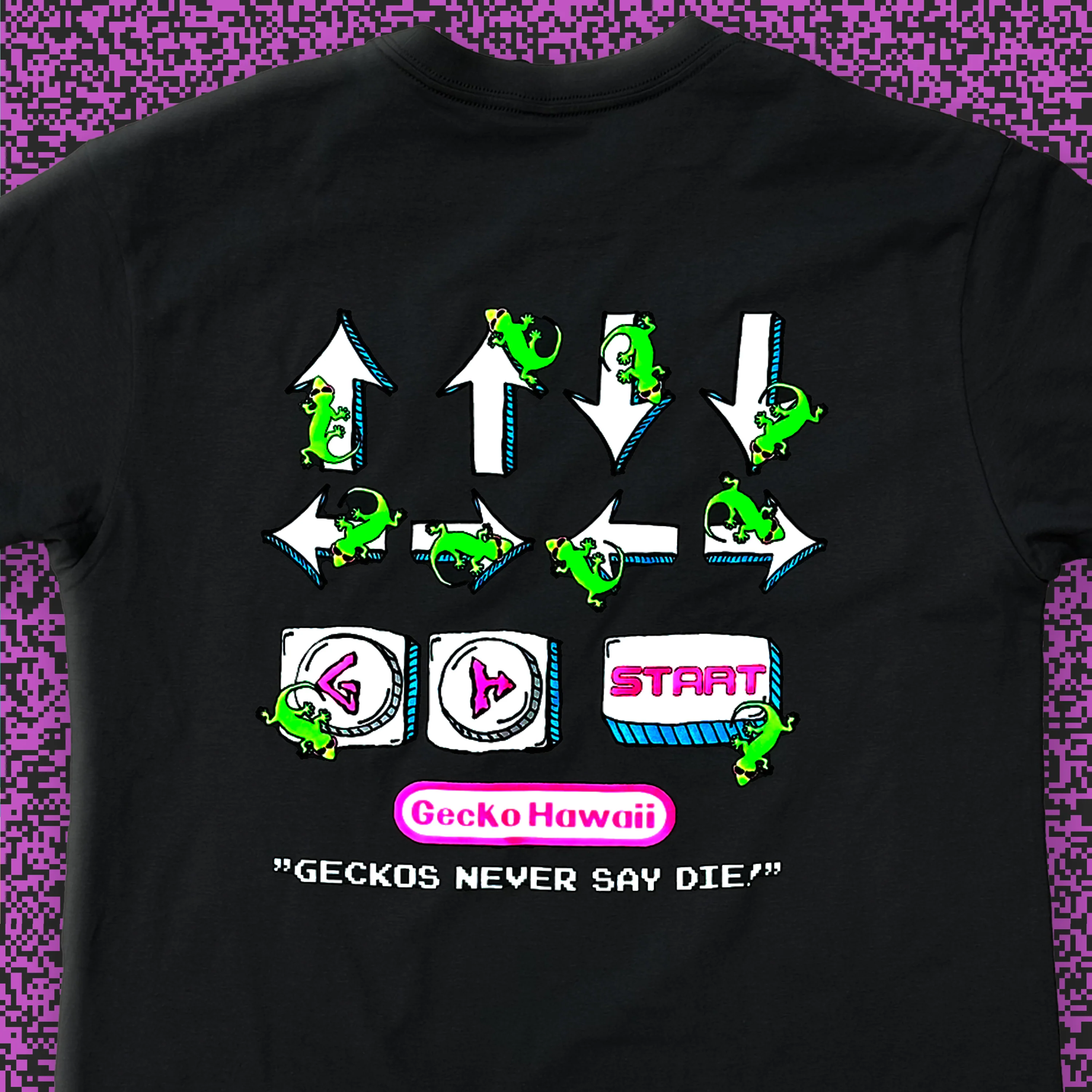 1980's Konami Code Black Cotton Tee - Image 4