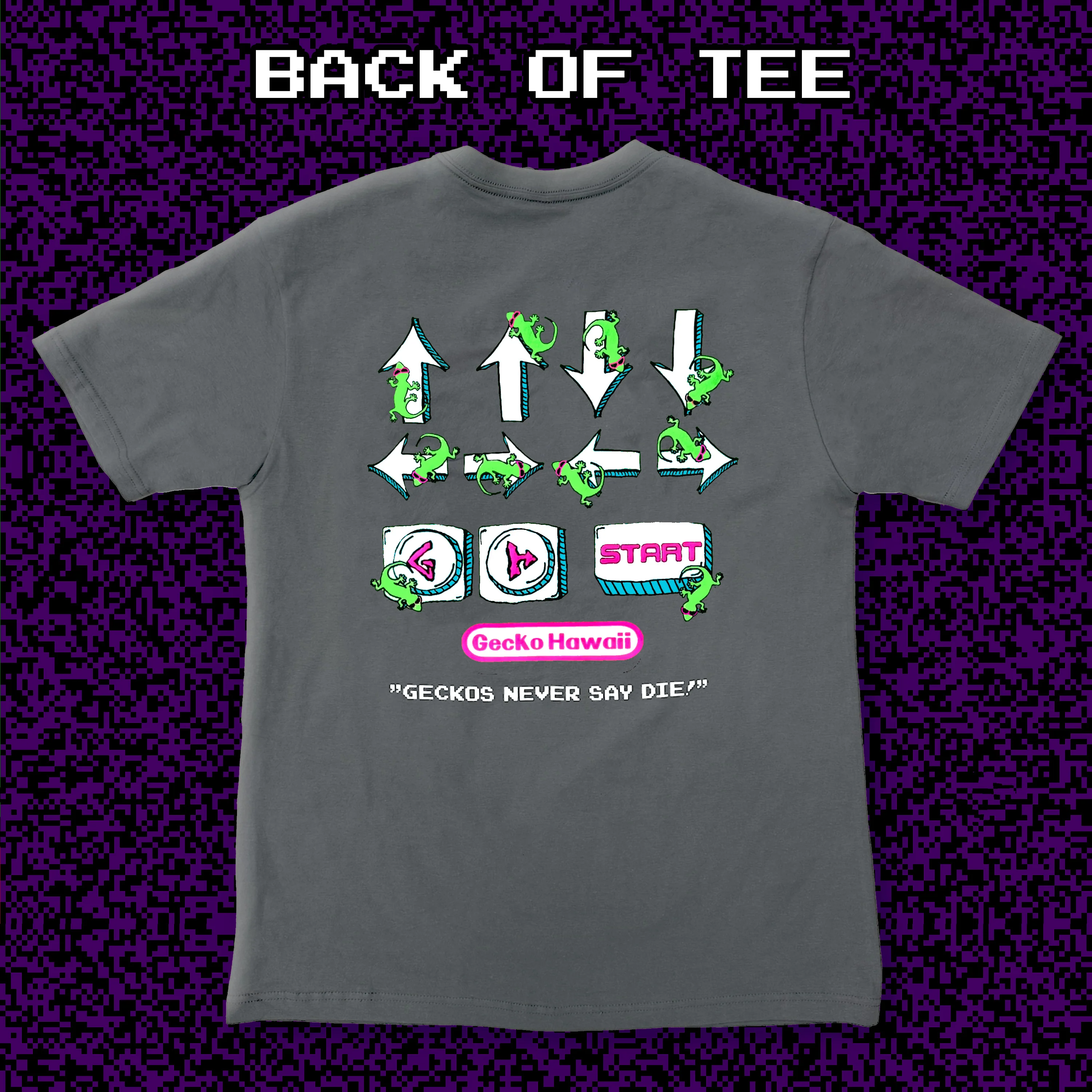1980s Secret Code - Retro Console Grey Cotton Tee