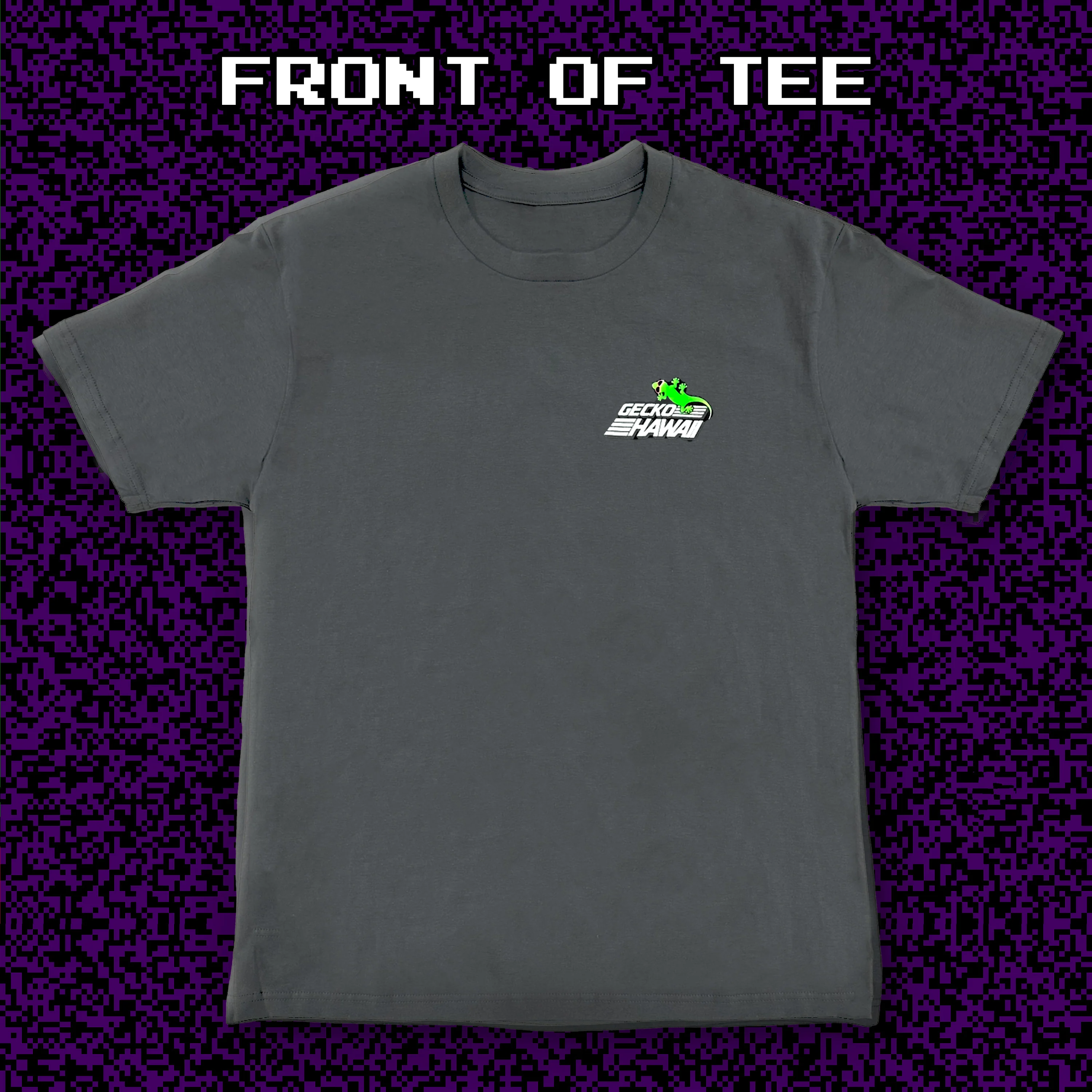 1980s Secret Code - Retro Console Grey Cotton Tee - Image 2