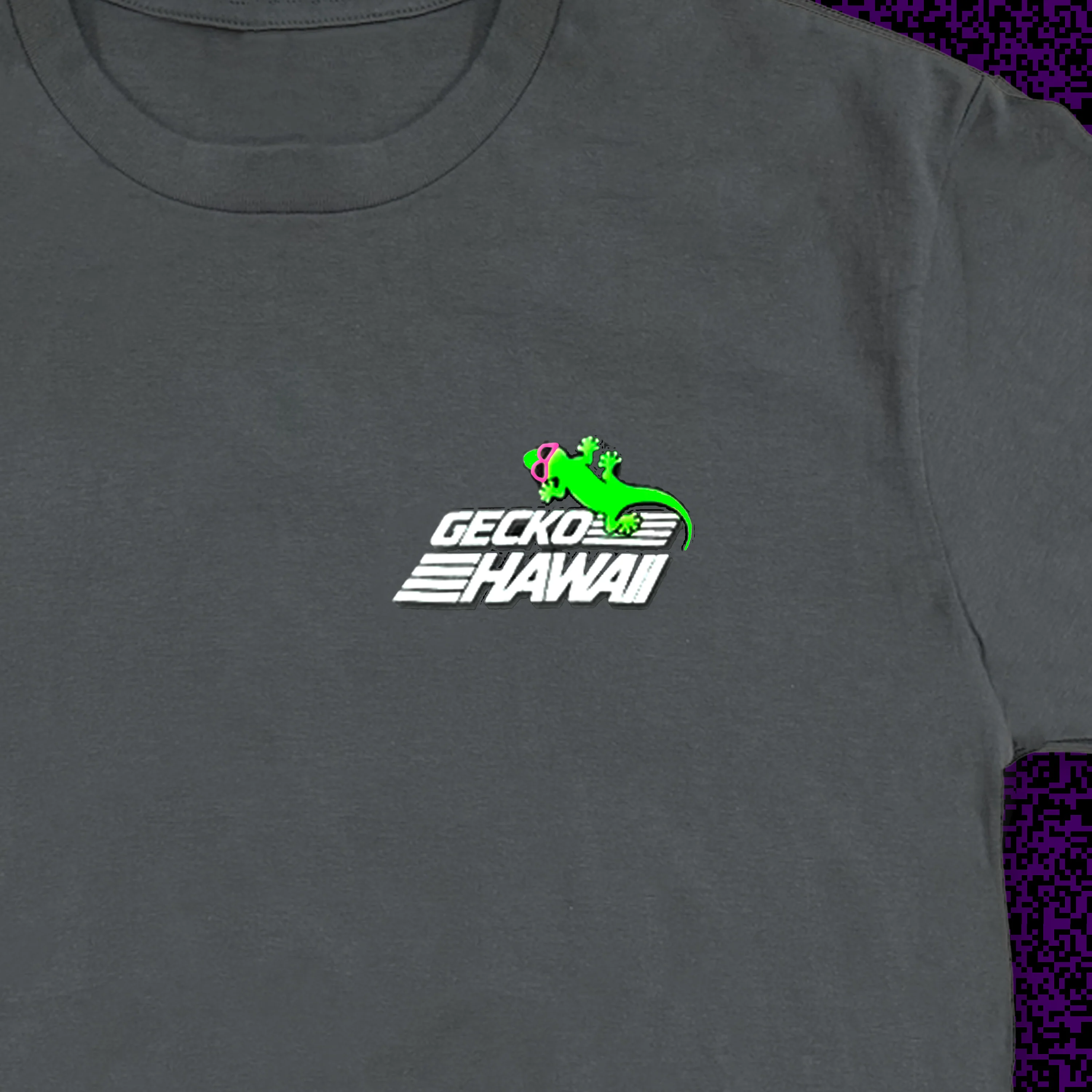 1980s Secret Code - Retro Console Grey Cotton Tee - Image 4