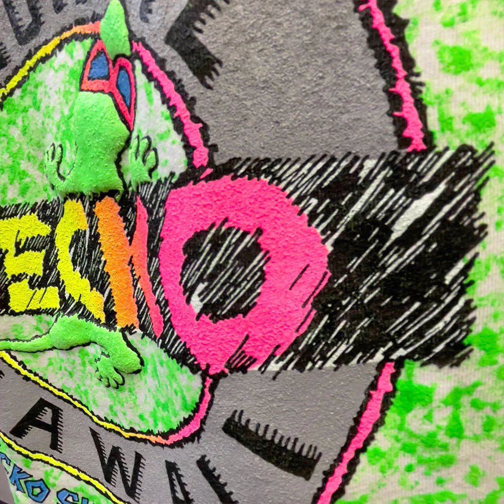 Tropic Tested - 1980's Sponge Paint Neon Green Glow Tee (Limited Edition) - Image 5