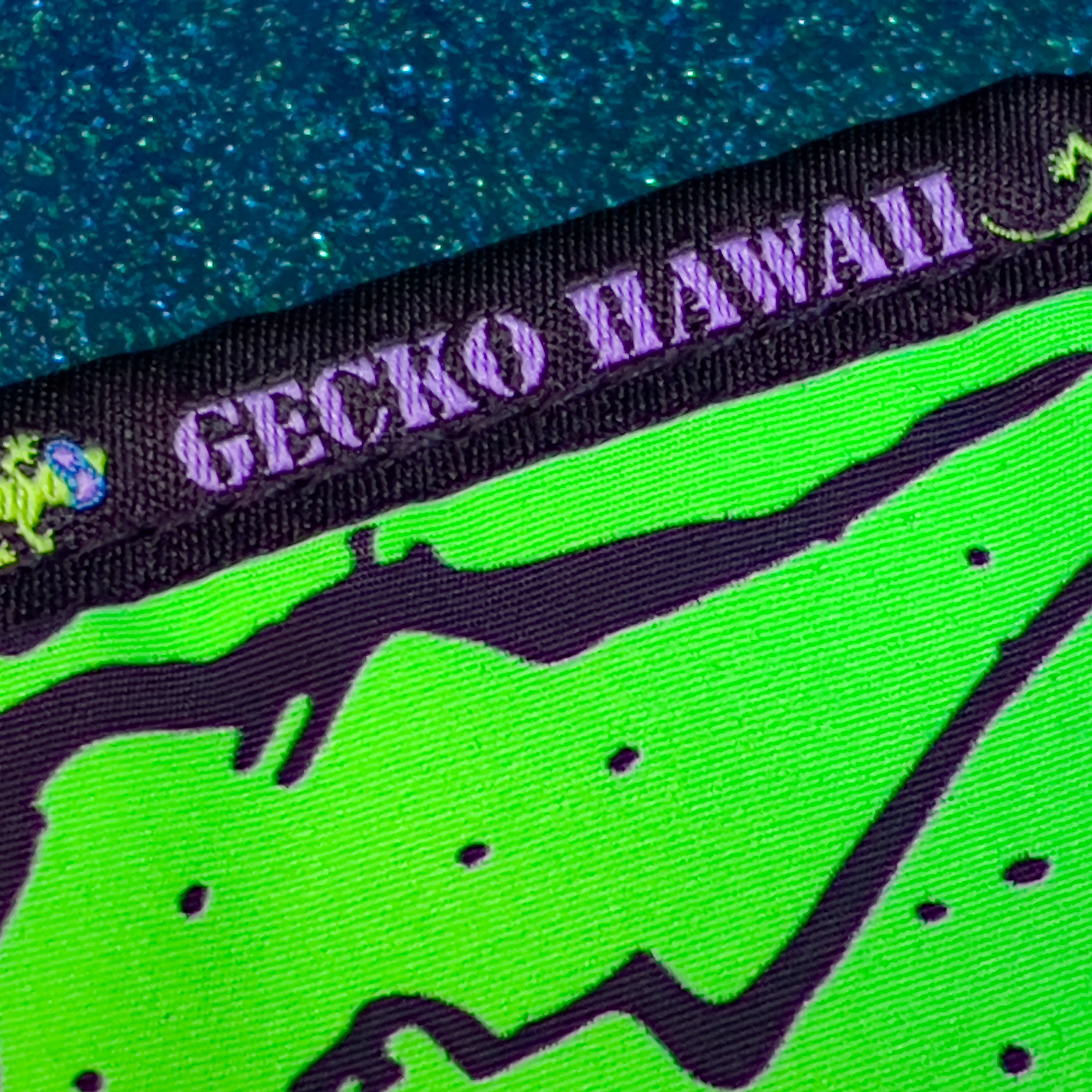 1980's Velcro Wallet Gecko Hawaii Neon Green - Image 5