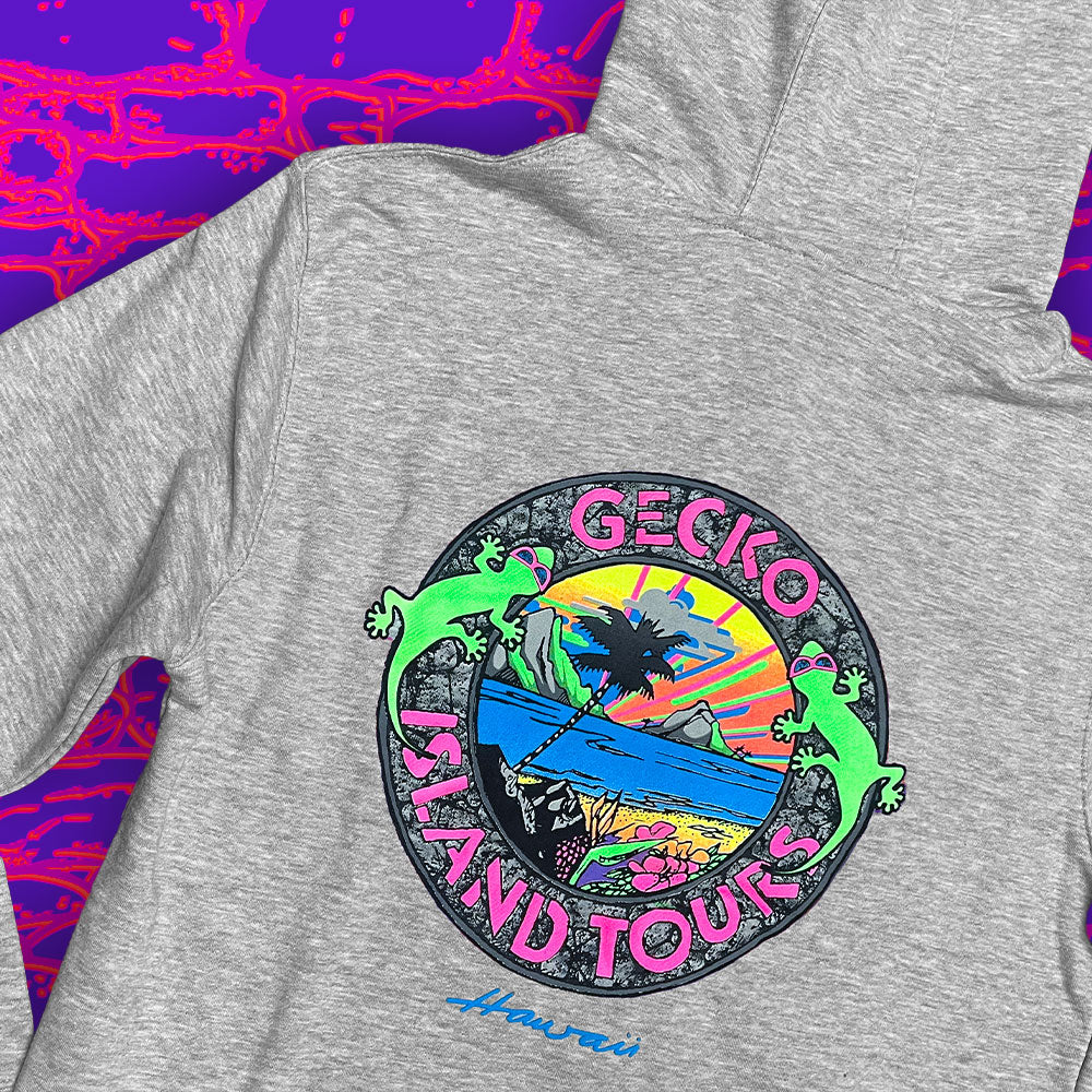 1987 Island Tour Full Zip Hoodie Heather Grey - Image 5