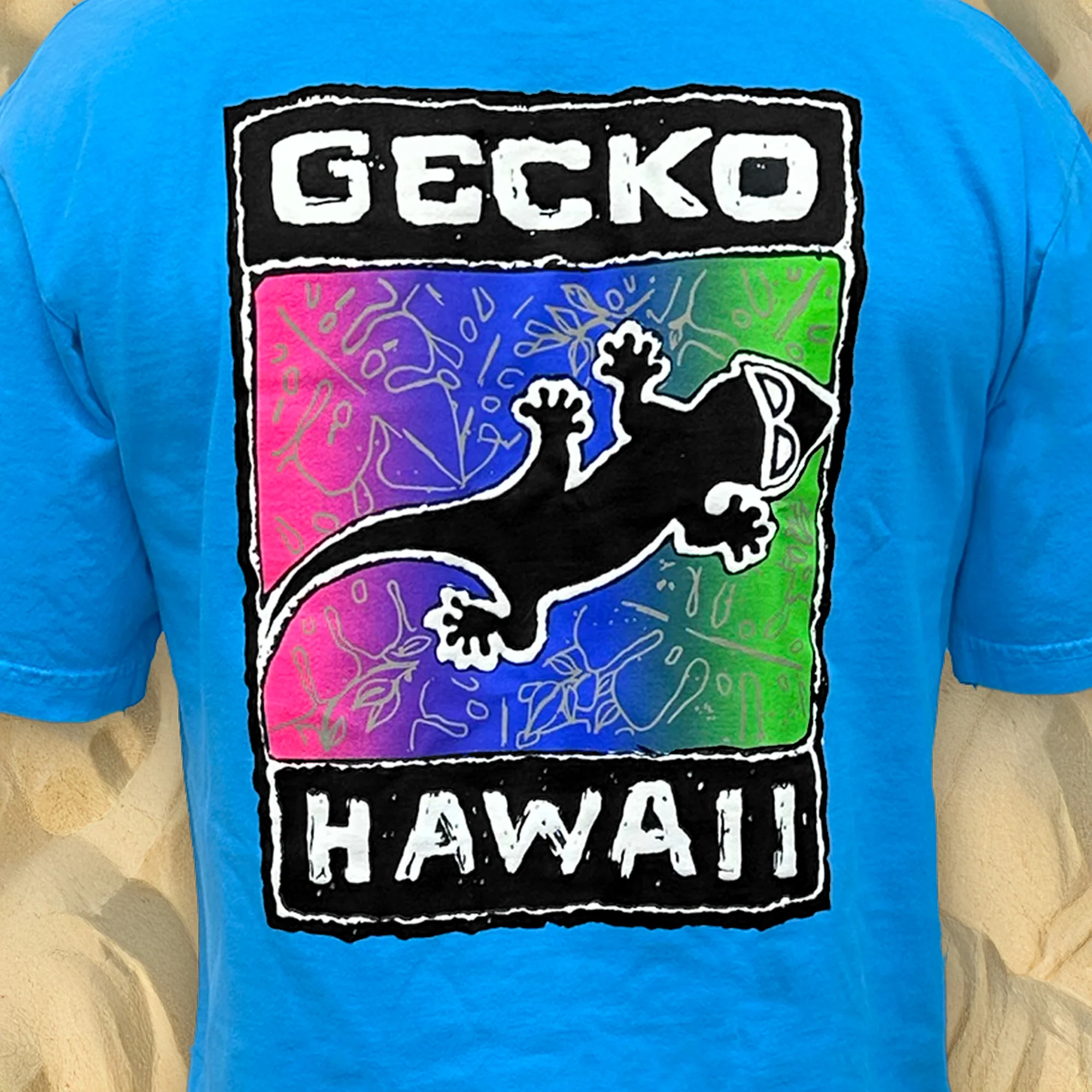 1988 Gecko Blends V2 - Neon Blue Tee - Image 5