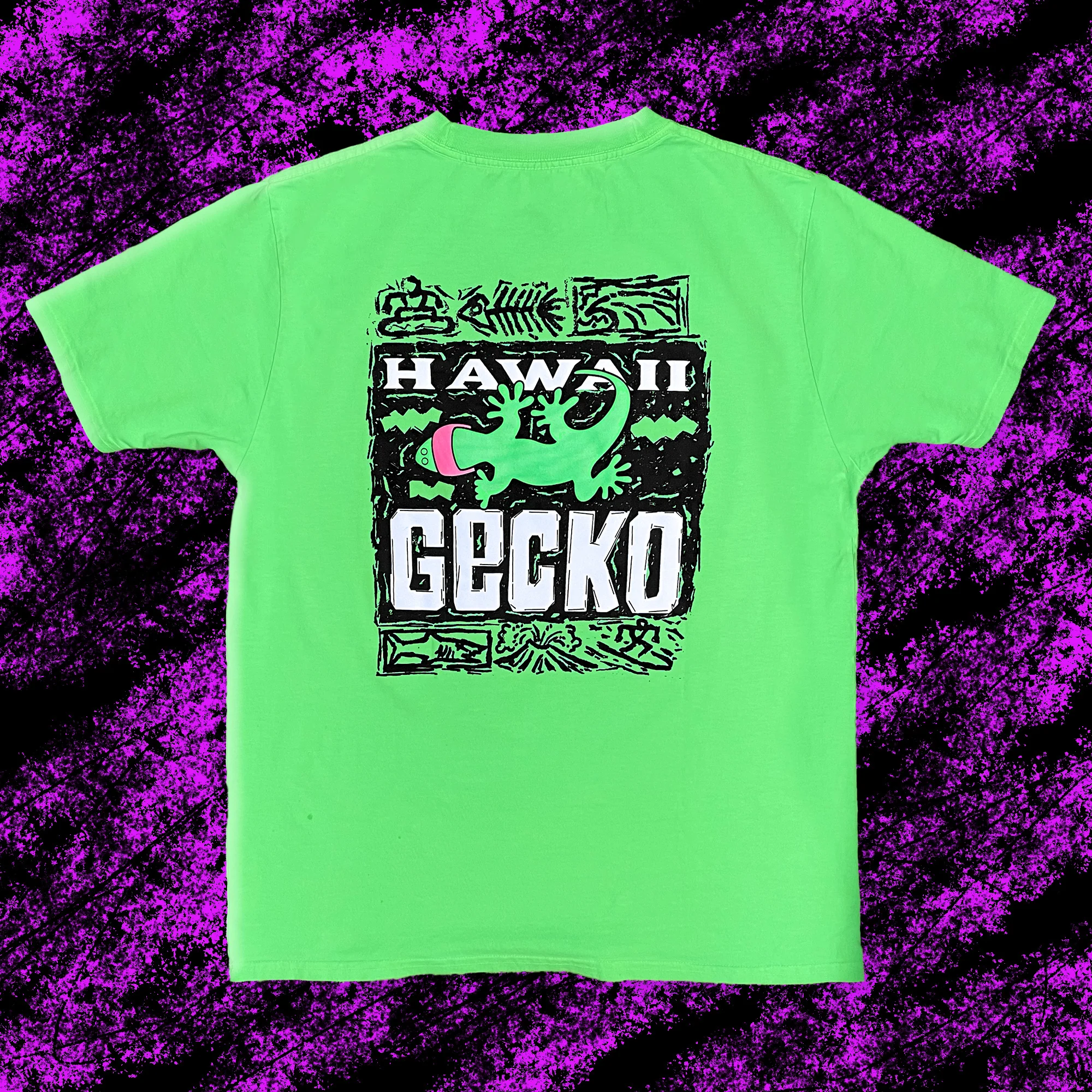1988 Gecko Bootleg - 1980's Neon Green Tee