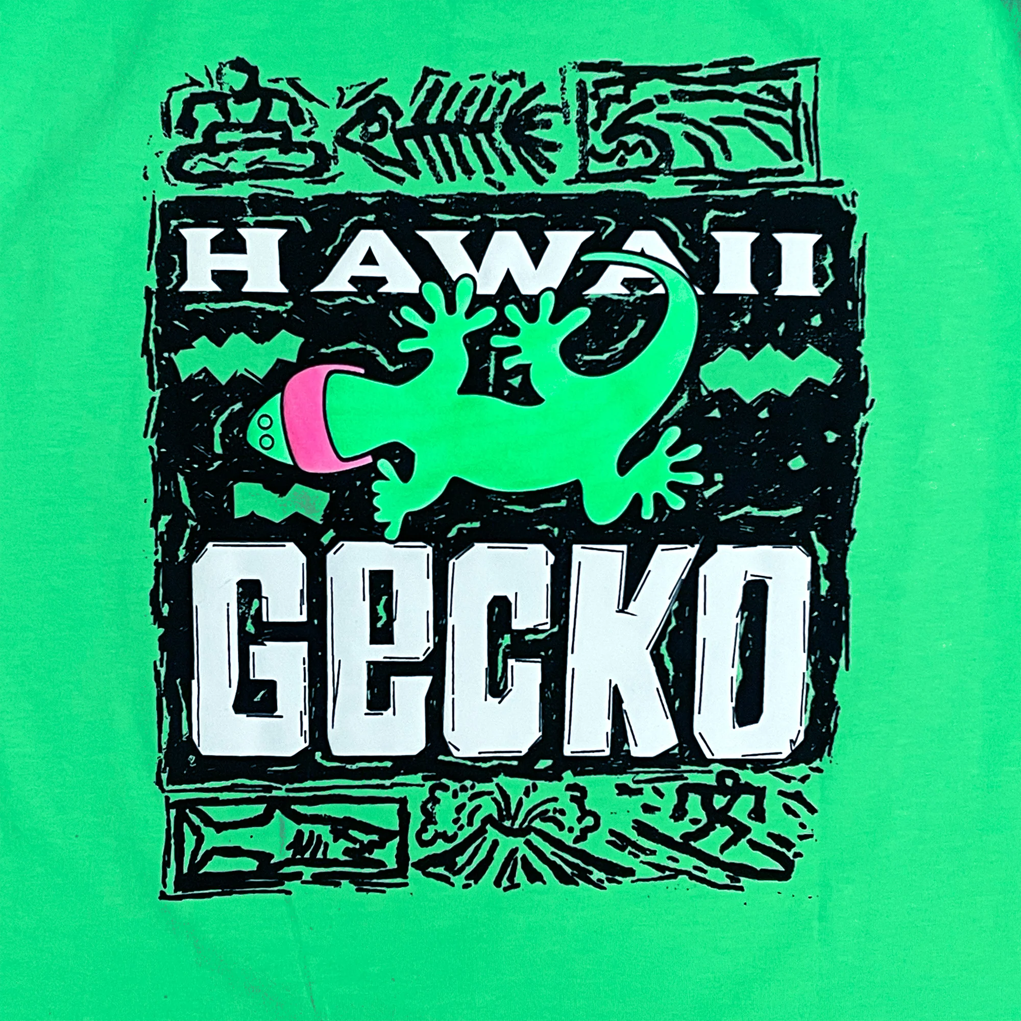 1988 Gecko Bootleg - 1980's Neon Green Tee - Image 6