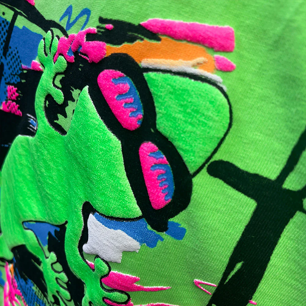Secret 1988 Gecko Graffiti Neon Green (Single Stitch) - Image 3