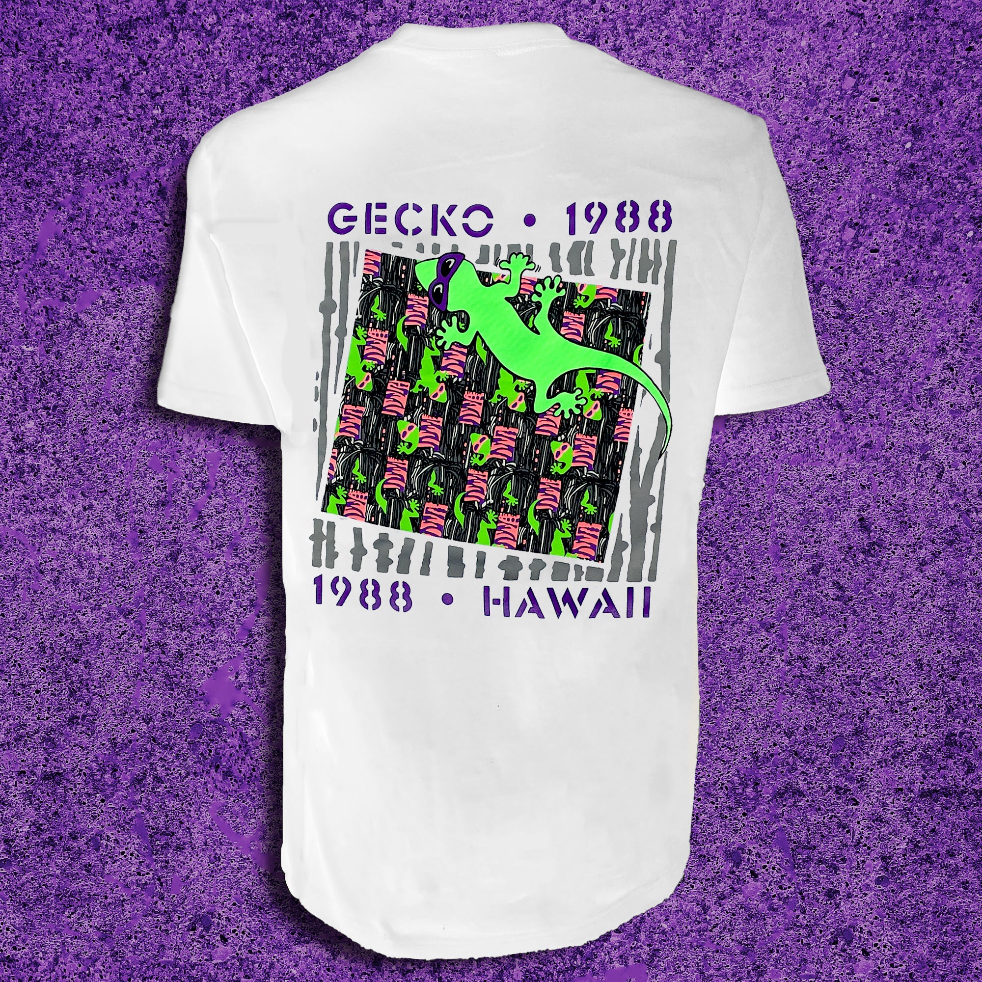 1988 Gecko Snapshot - Black/Orange White Tee - Image 6
