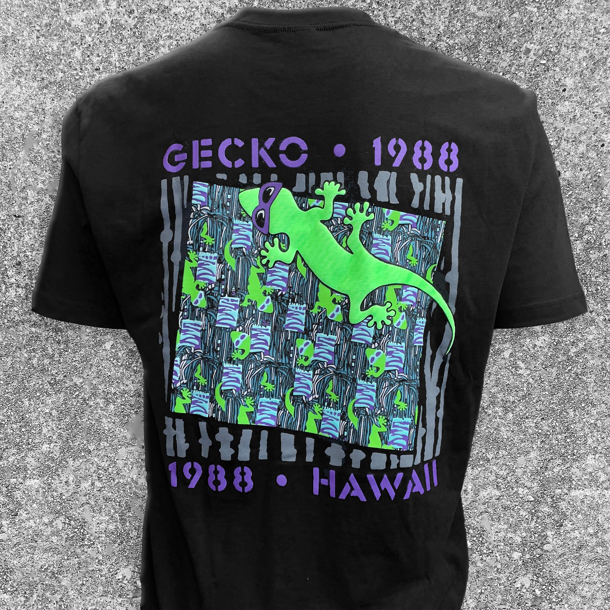 1988 Gecko Snapshot - Jade/Purple Black Tee - Image 6