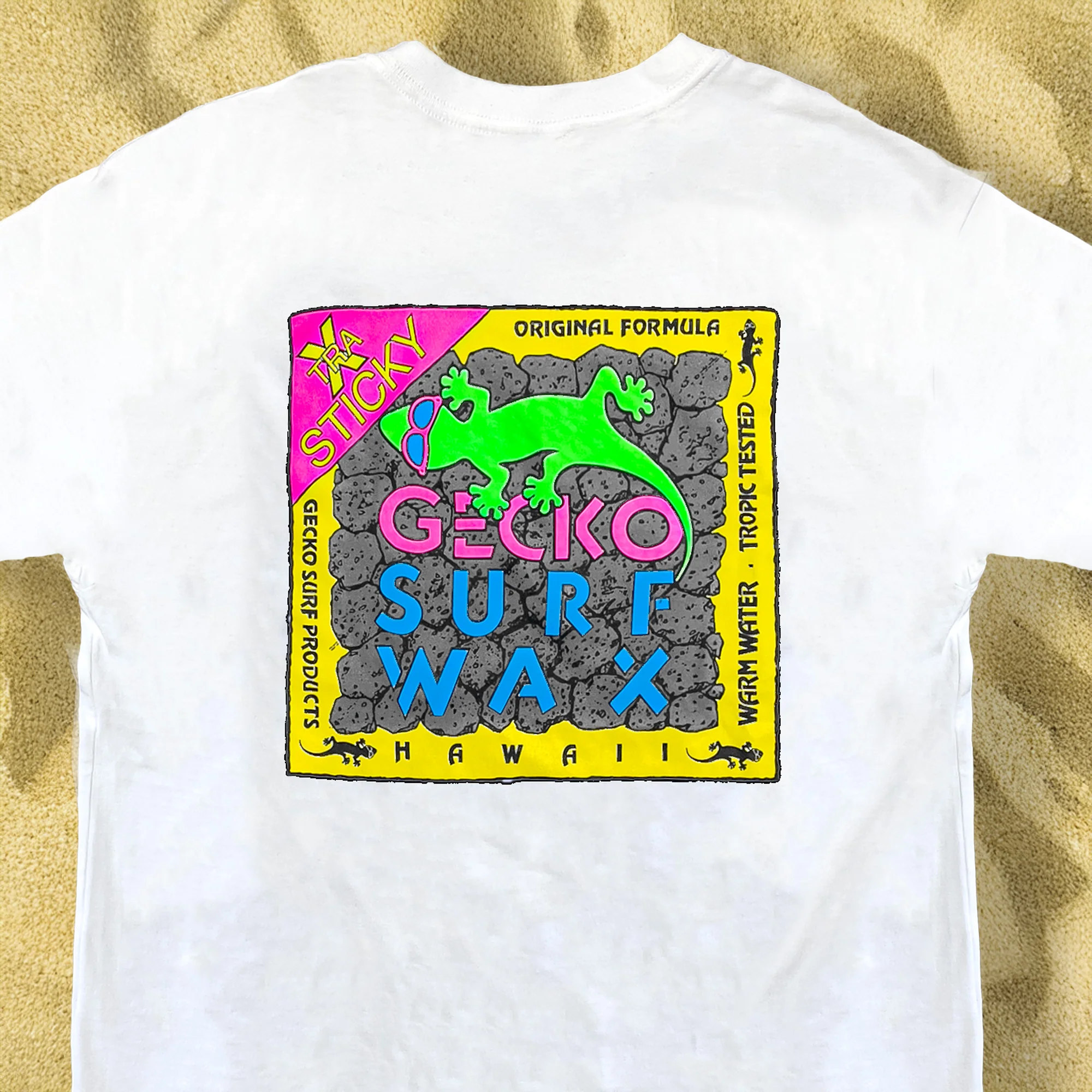 1988 Gecko Surf Wax - Original White Tee - Image 4