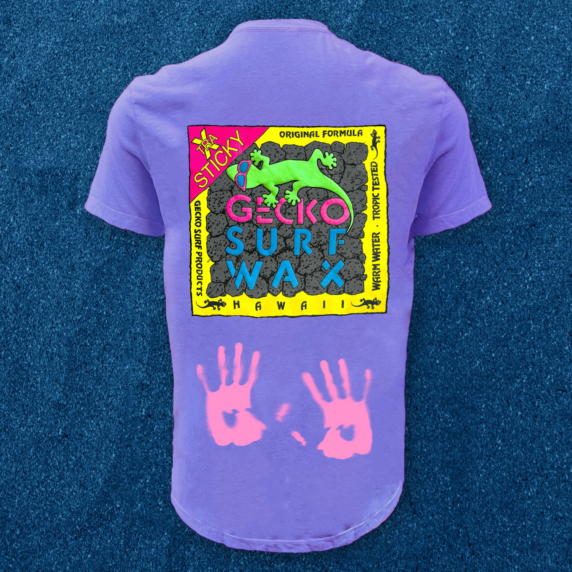 1988 Gecko Surf Wax - Purple to Pink HyperFlash Tee