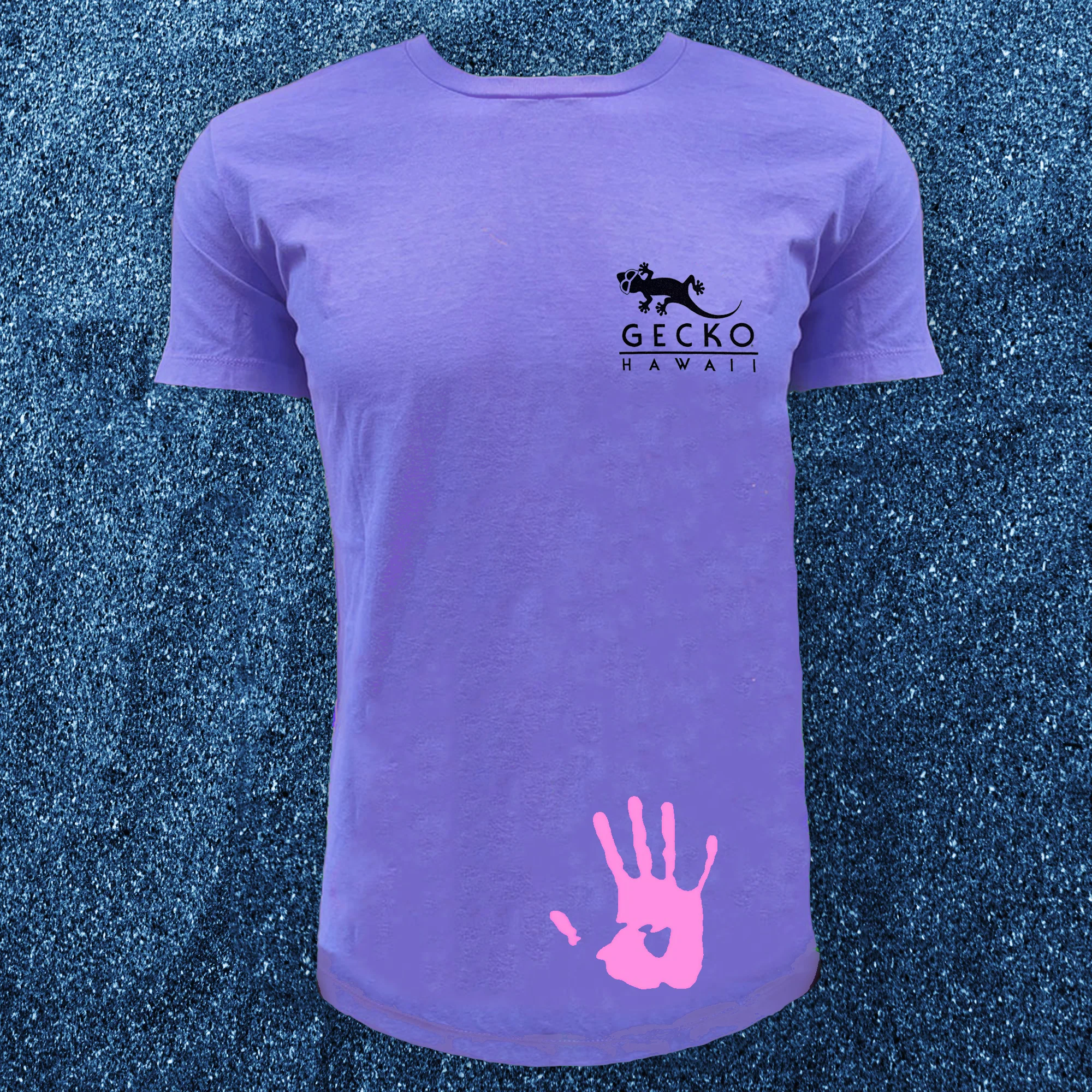 1988 Gecko Surf Wax - Purple to Pink HyperFlash Tee - Image 2