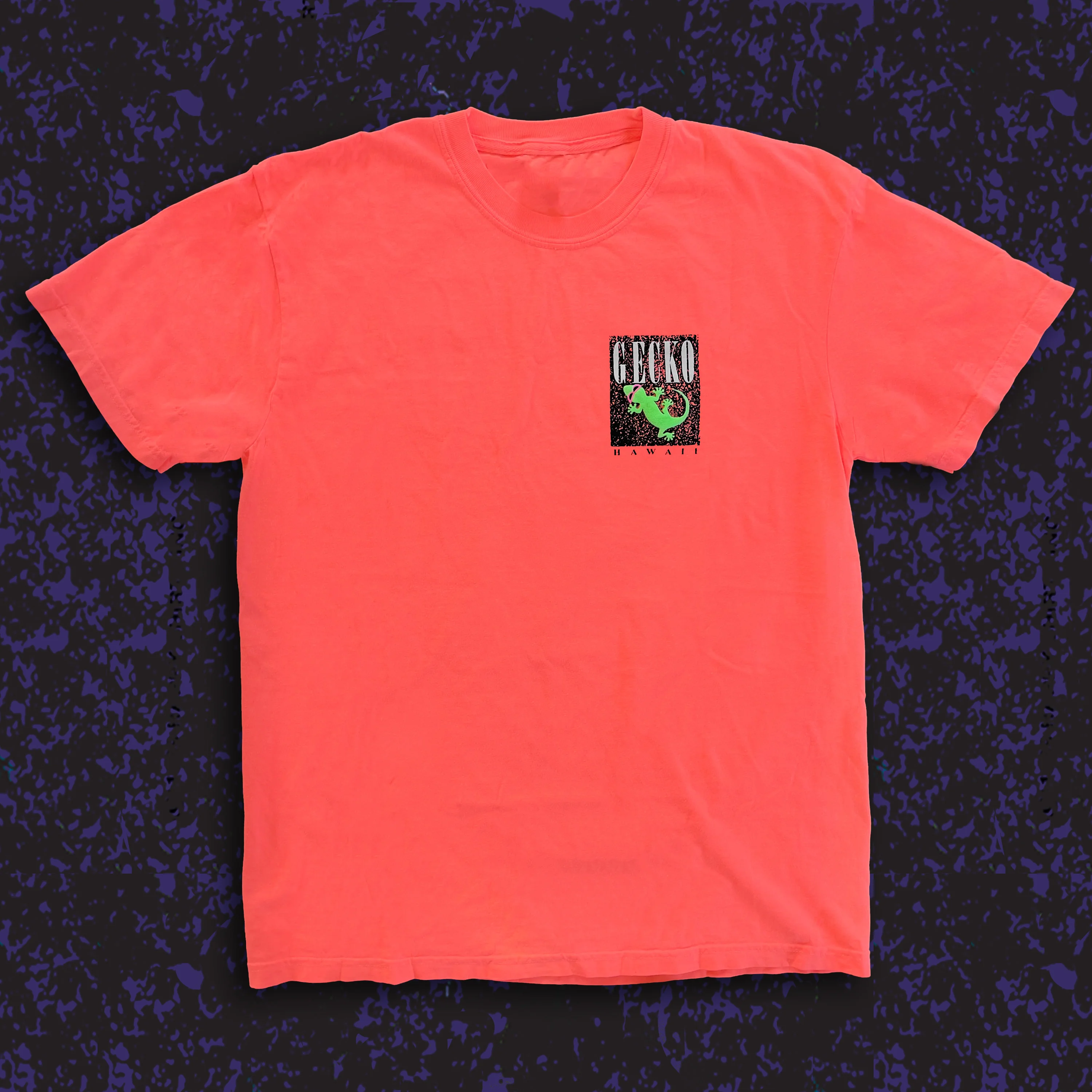 1988 Secret Gecko Marble Re-Issue - Electric Mango Pigment Tee - Image 2