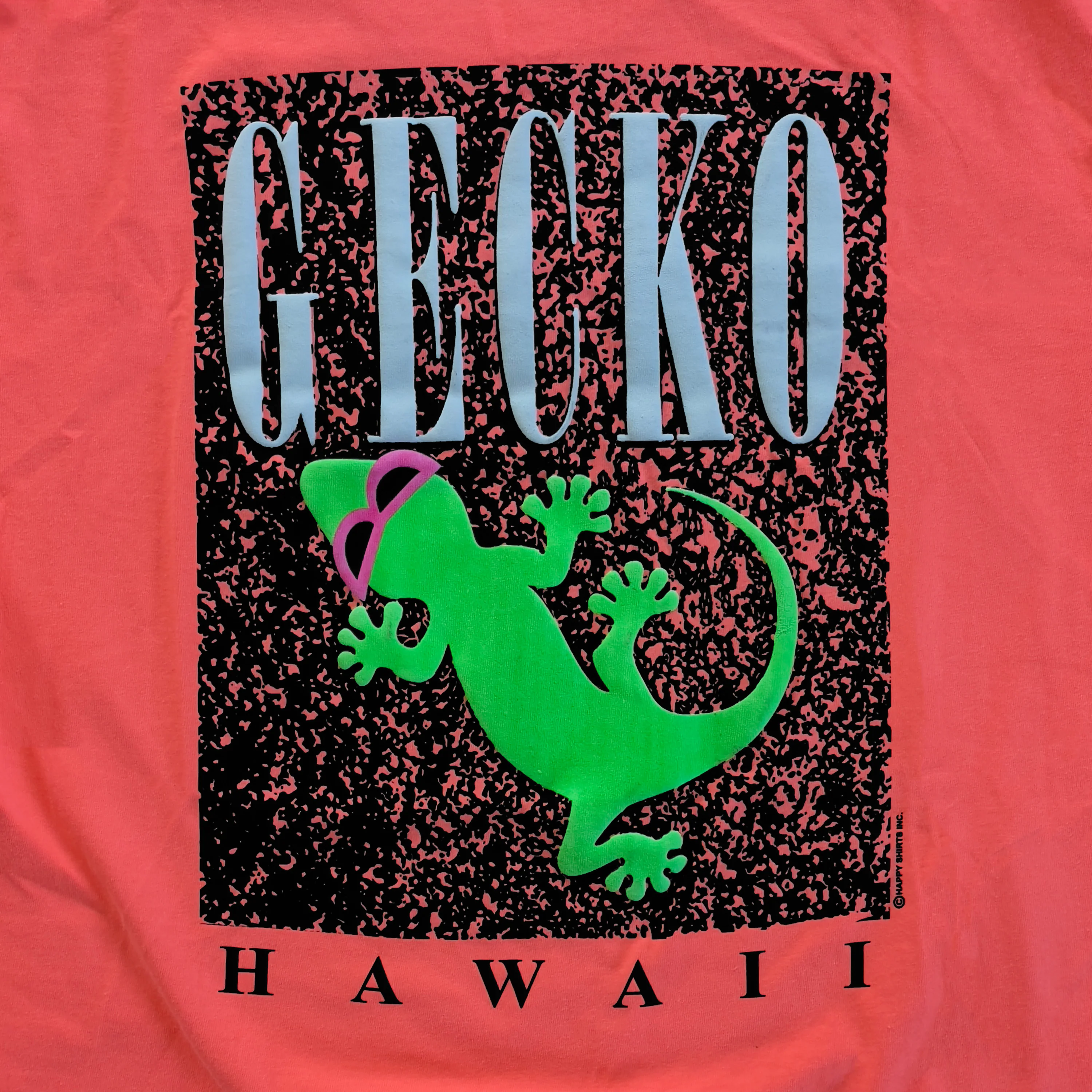 1988 Secret Gecko Marble Re-Issue - Electric Mango Pigment Tee - Image 3
