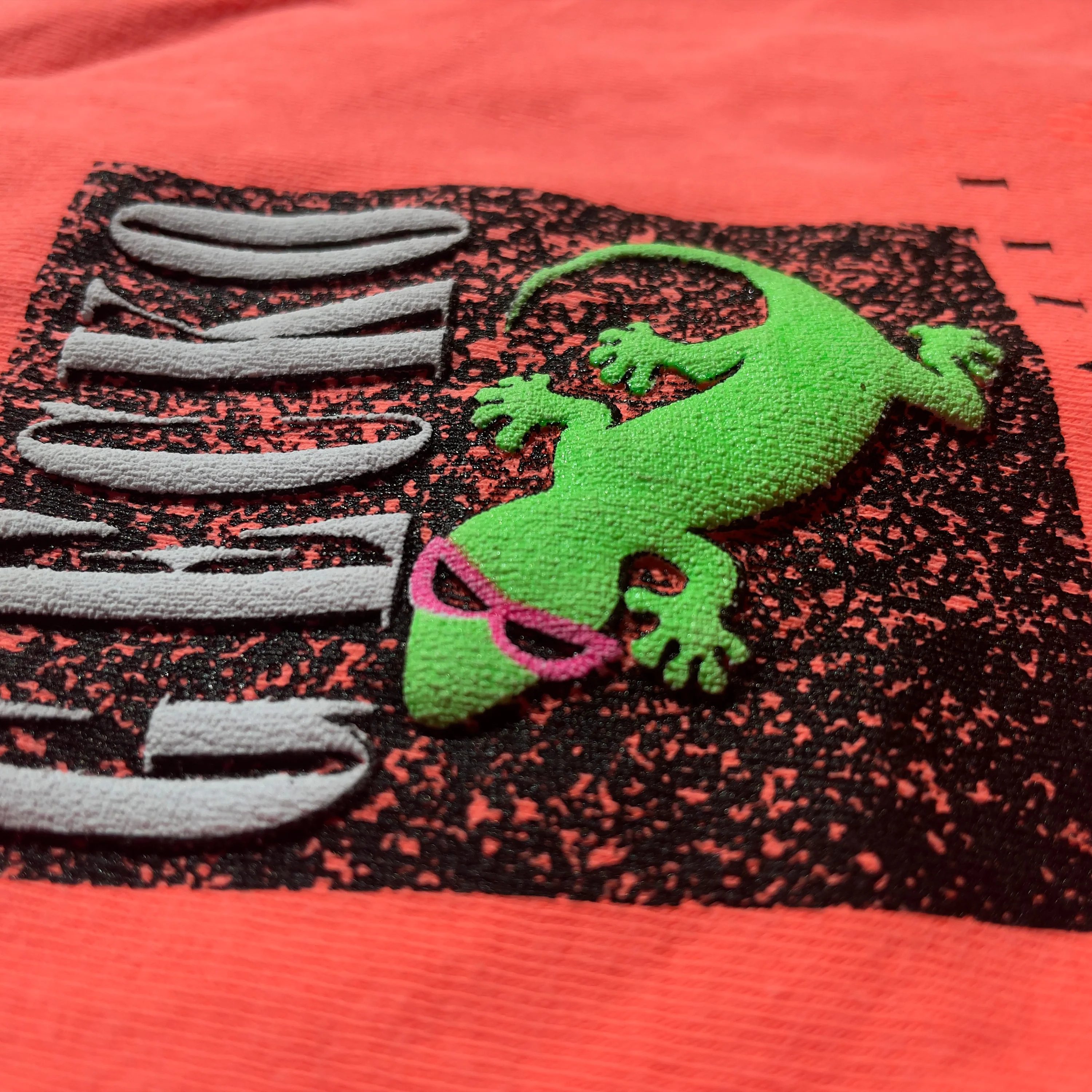 1988 Secret Gecko Marble Re-Issue - Electric Mango Pigment Tee - Image 5