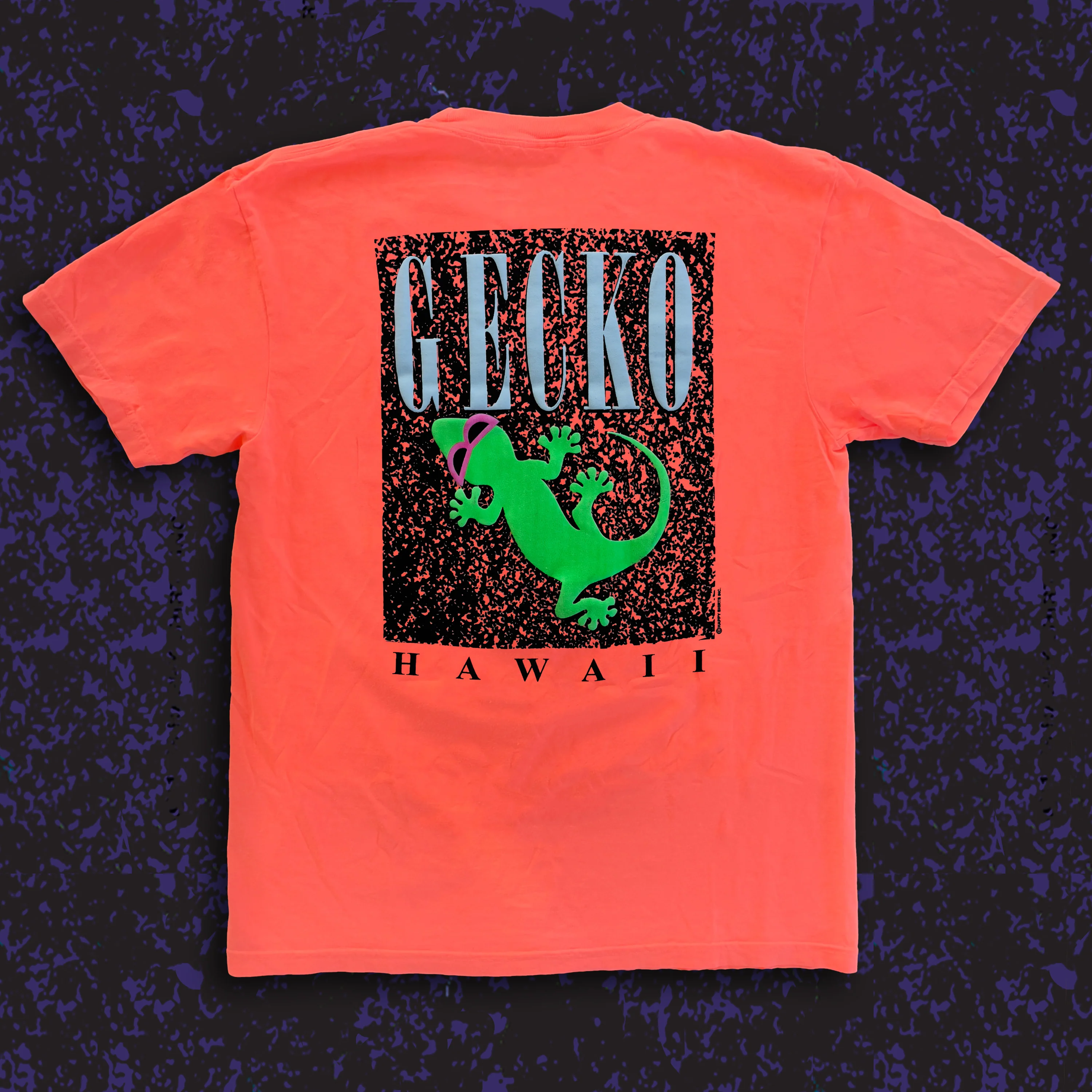 1988 Secret Gecko Marble Re-Issue - Electric Mango Pigment Tee - Image 6