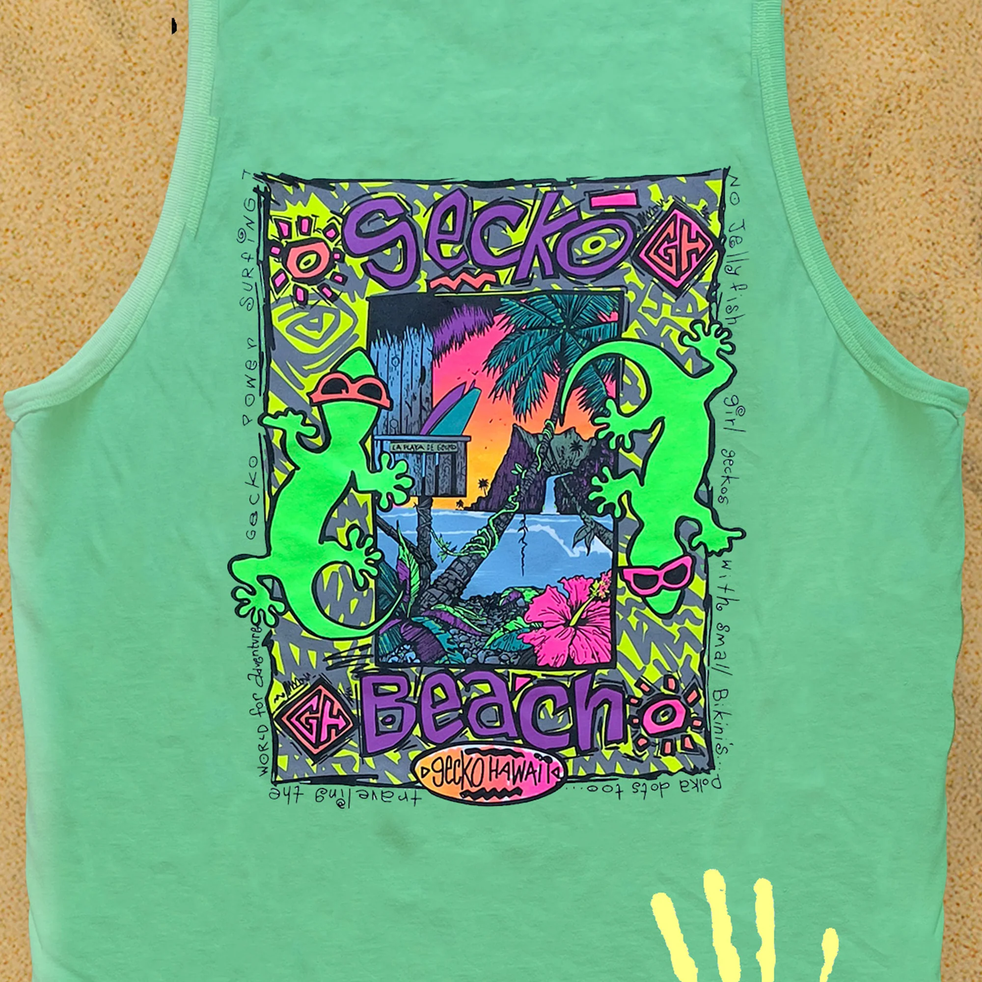 1989 Gecko Beach HyperTank Green To Neon Yellow V1 - Image 4