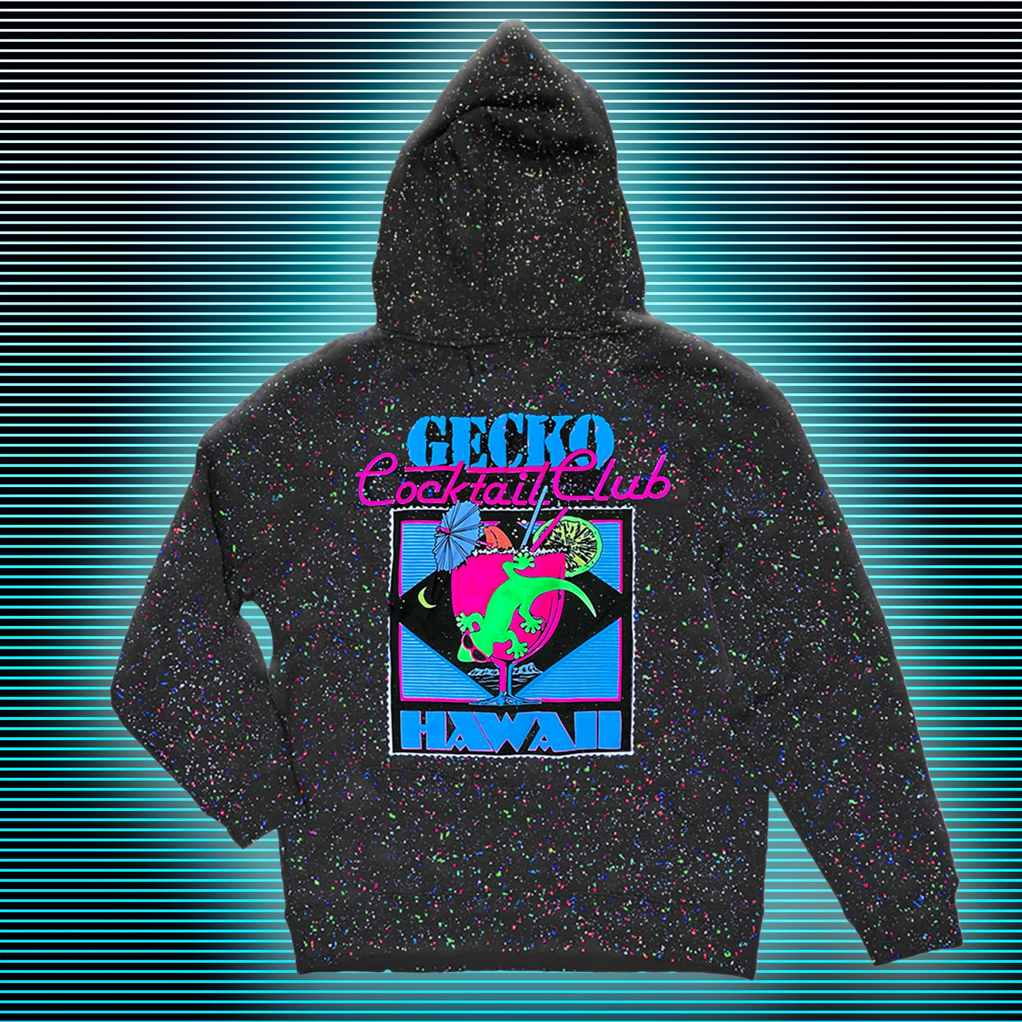 1989 Glow-In-The-Dark Splatter Hoodie - Gecko Cocktail Club