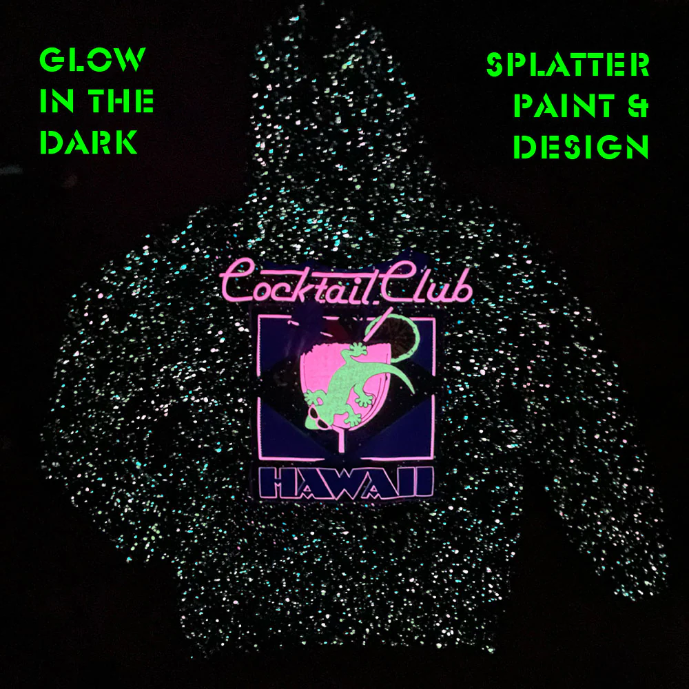 1989 Glow-In-The-Dark Splatter Hoodie - Gecko Cocktail Club - Image 2