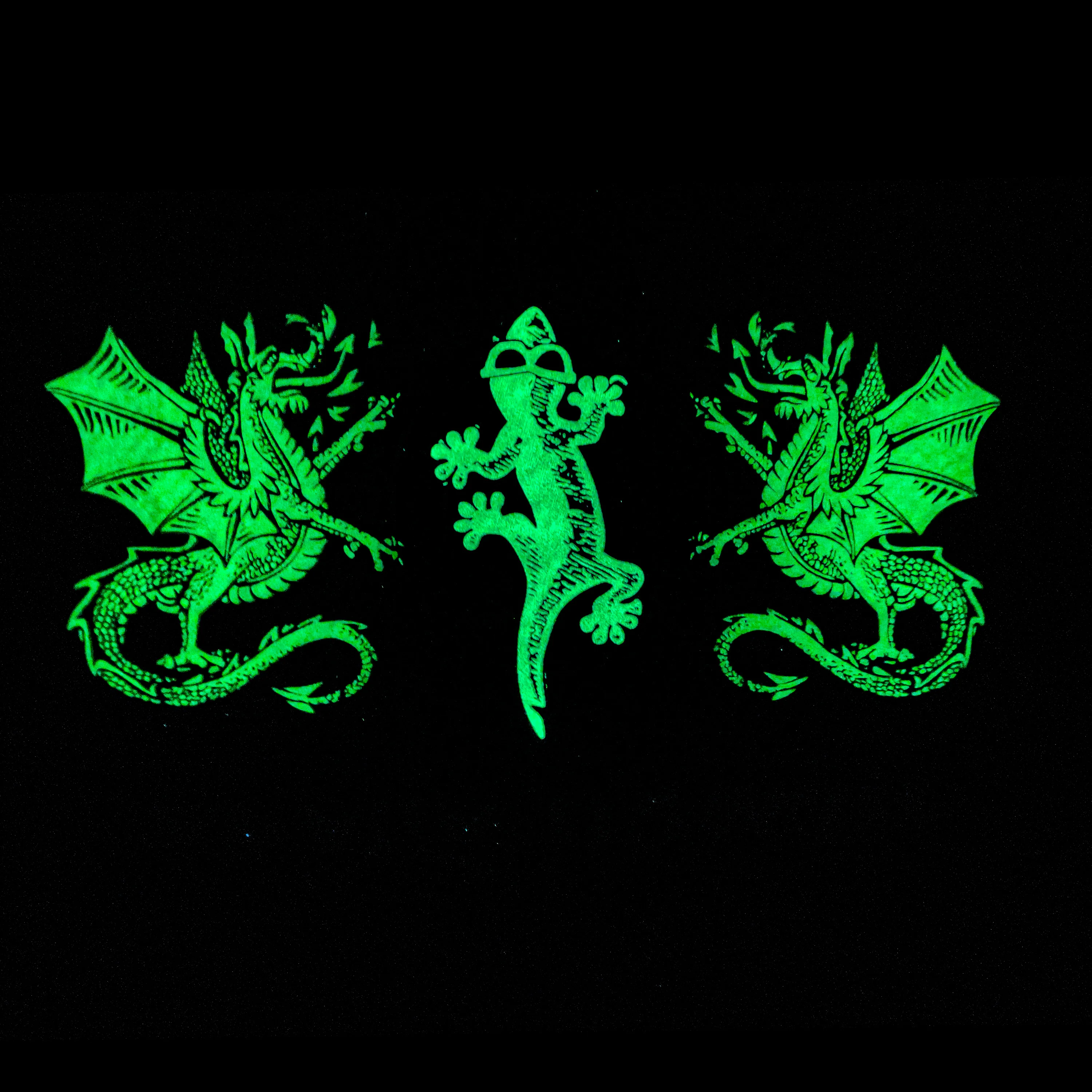 1996 Gecko Double Dragon Black Tee - Image 4