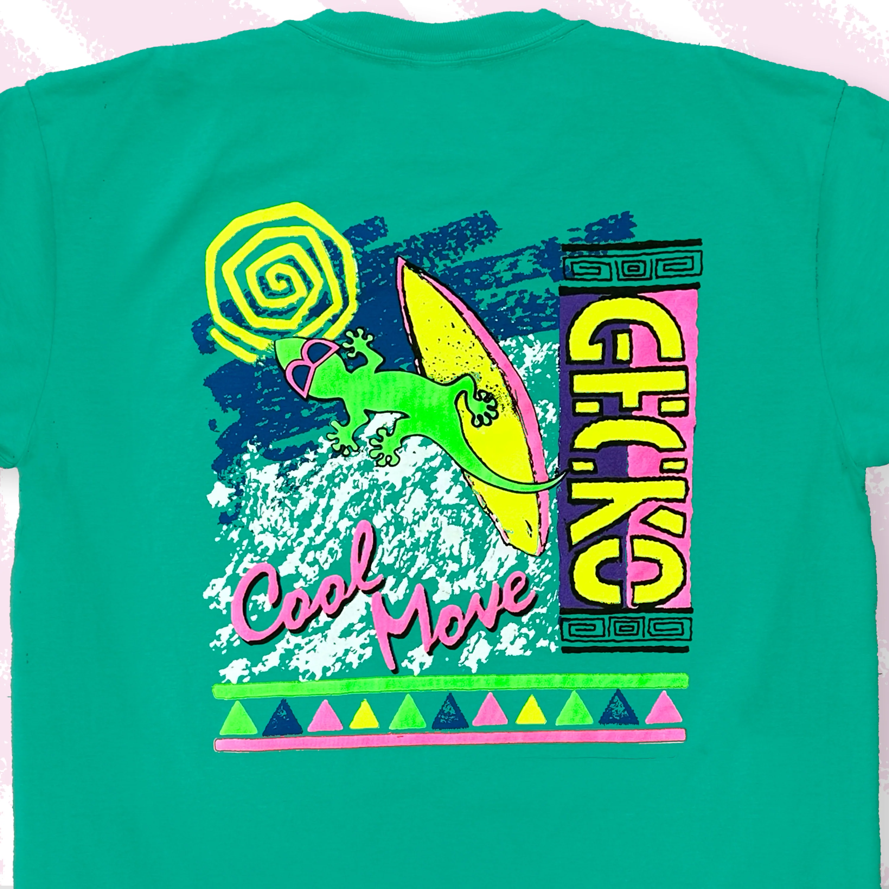 '89 Gecko Cool Move - Tropic Splash Green Pigment Dyed T-Shirt - Image 5