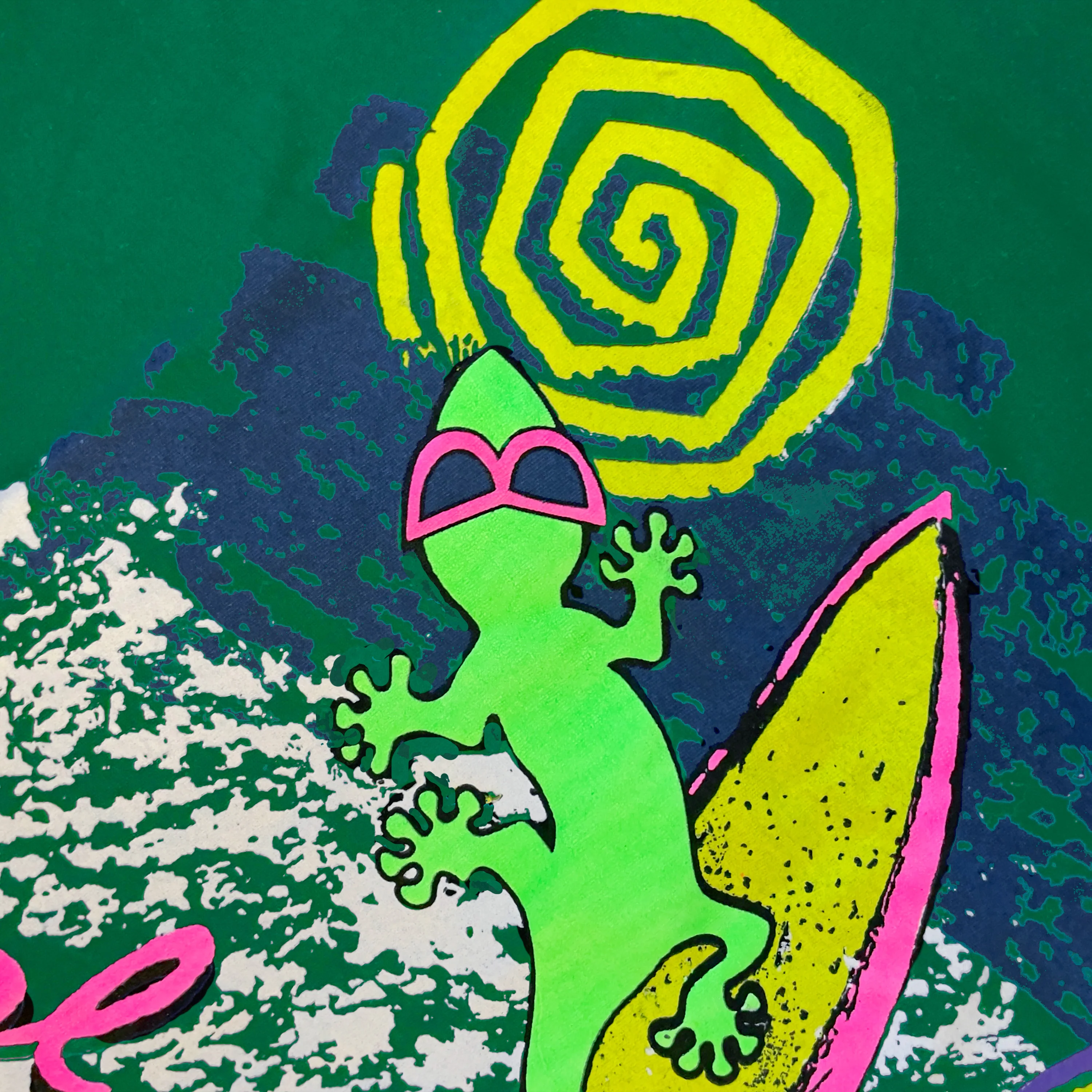 '89 Gecko Cool Move - Tropic Splash Green Pigment Dyed T-Shirt - Image 7