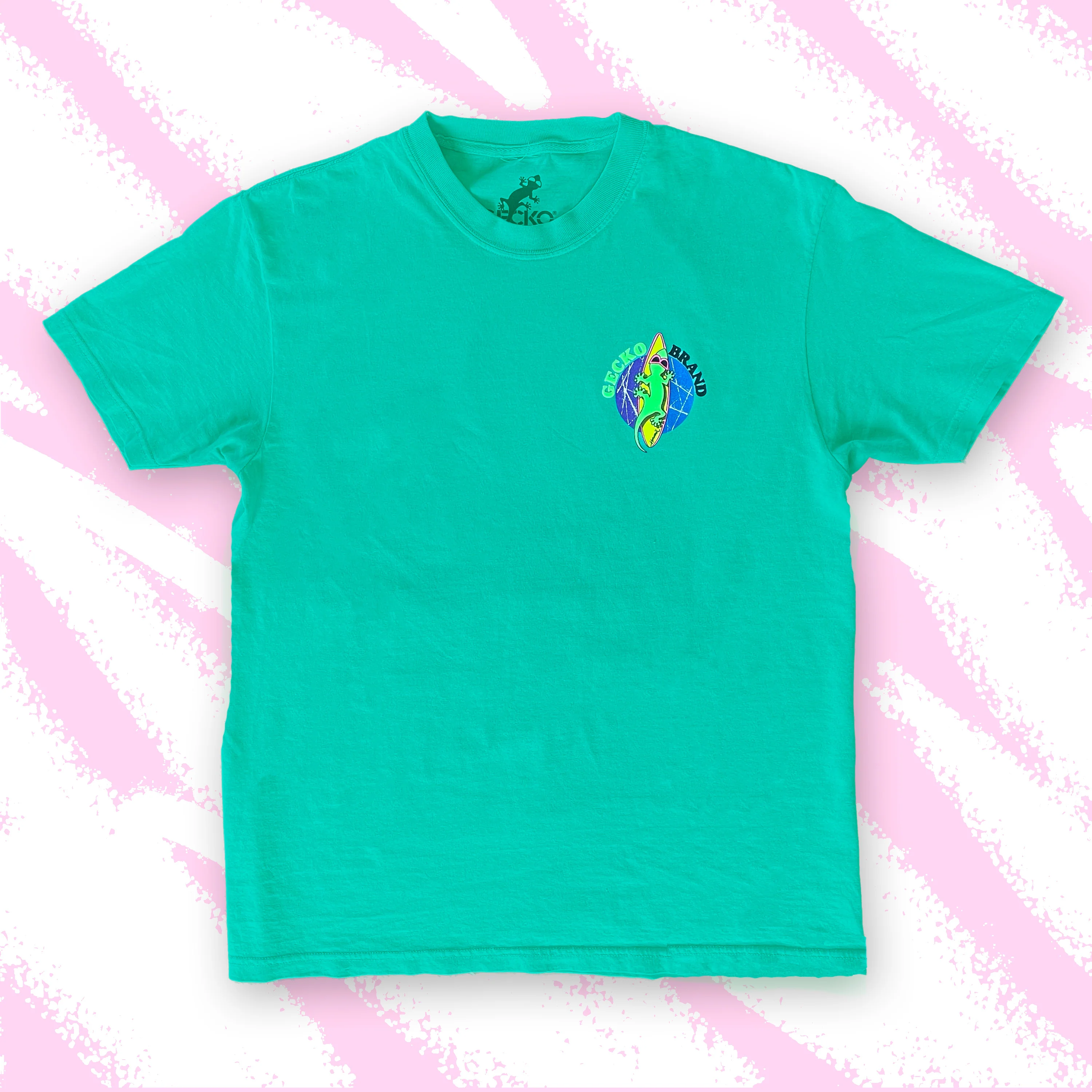 '89 Gecko Cool Move - Tropic Splash Green Pigment Dyed T-Shirt - Image 8