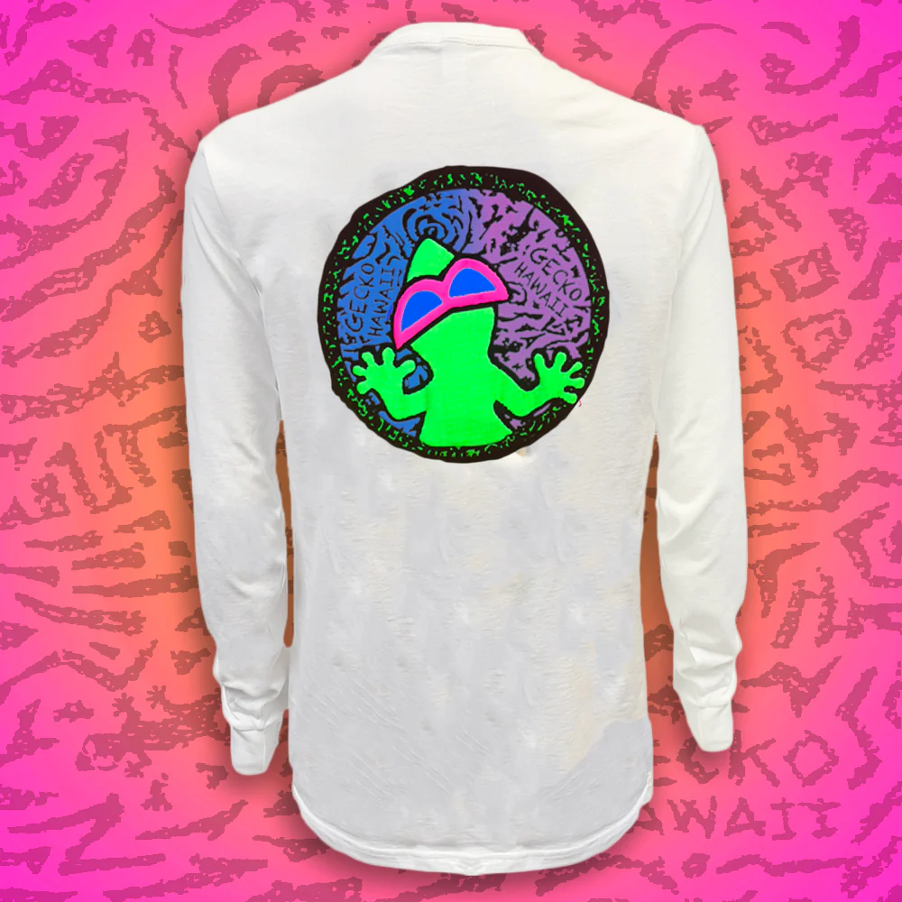 Big Swirl White Long Sleeve Tee - Image 2