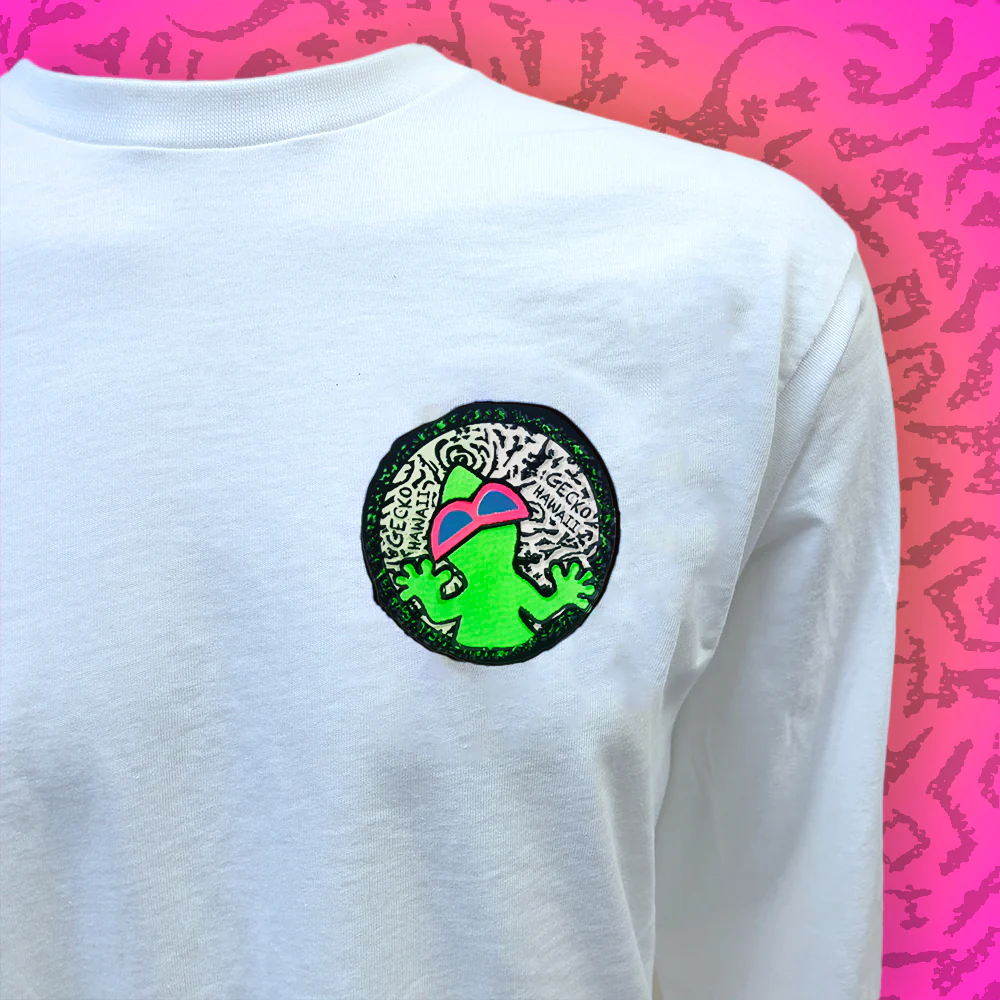 Big Swirl White Long Sleeve Tee - Image 4