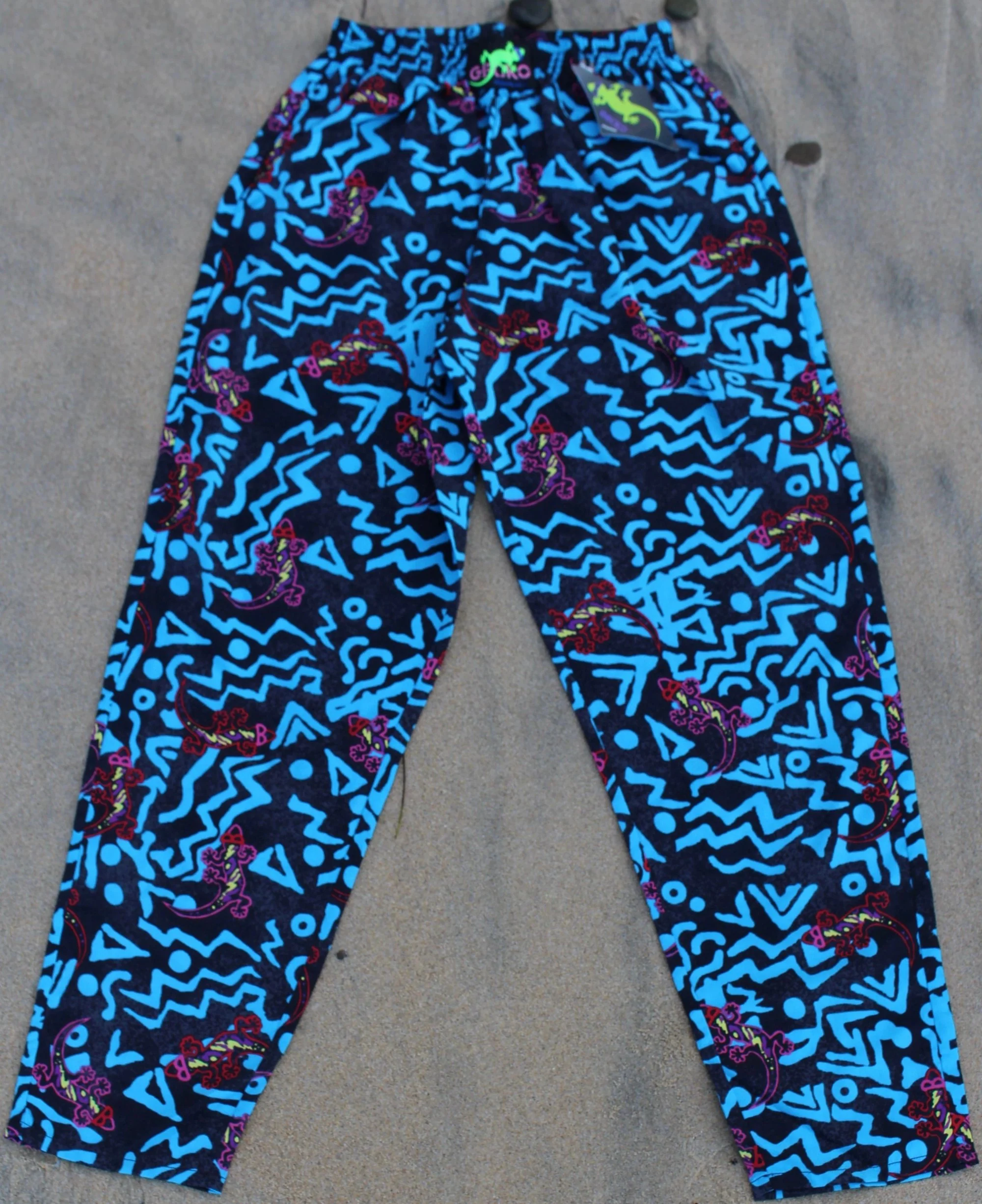 Blue Geo Gecko Beach Pants