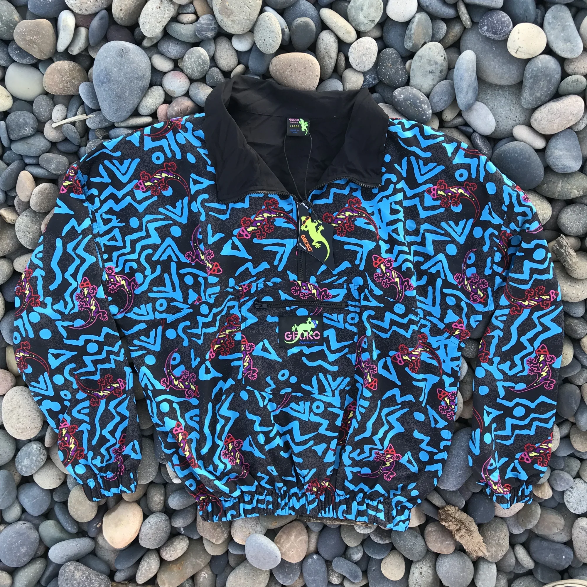 Blue Geo Gecko Windbreaker - Image 3