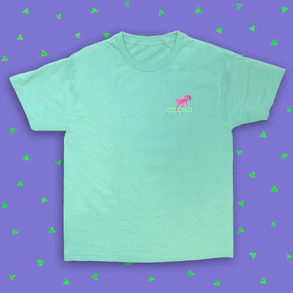 Deco Gecko - 1980s Mint Tee - Image 2