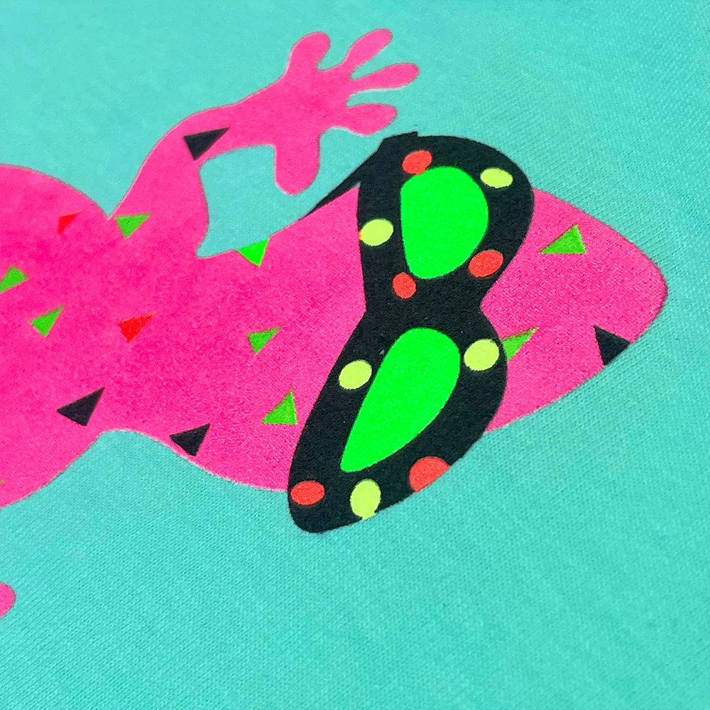 Deco Gecko - 1980s Mint Tee - Image 3