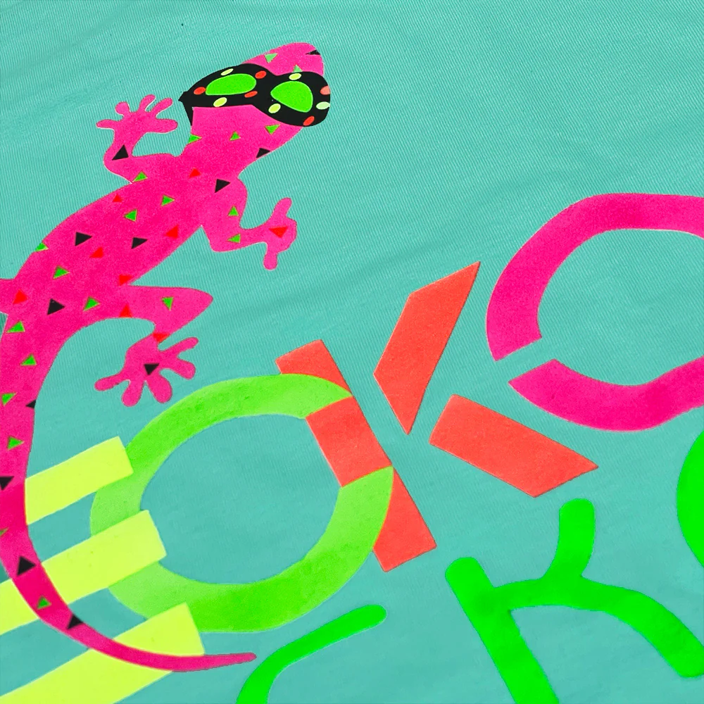 Deco Gecko - 1980s Mint Tee - Image 5