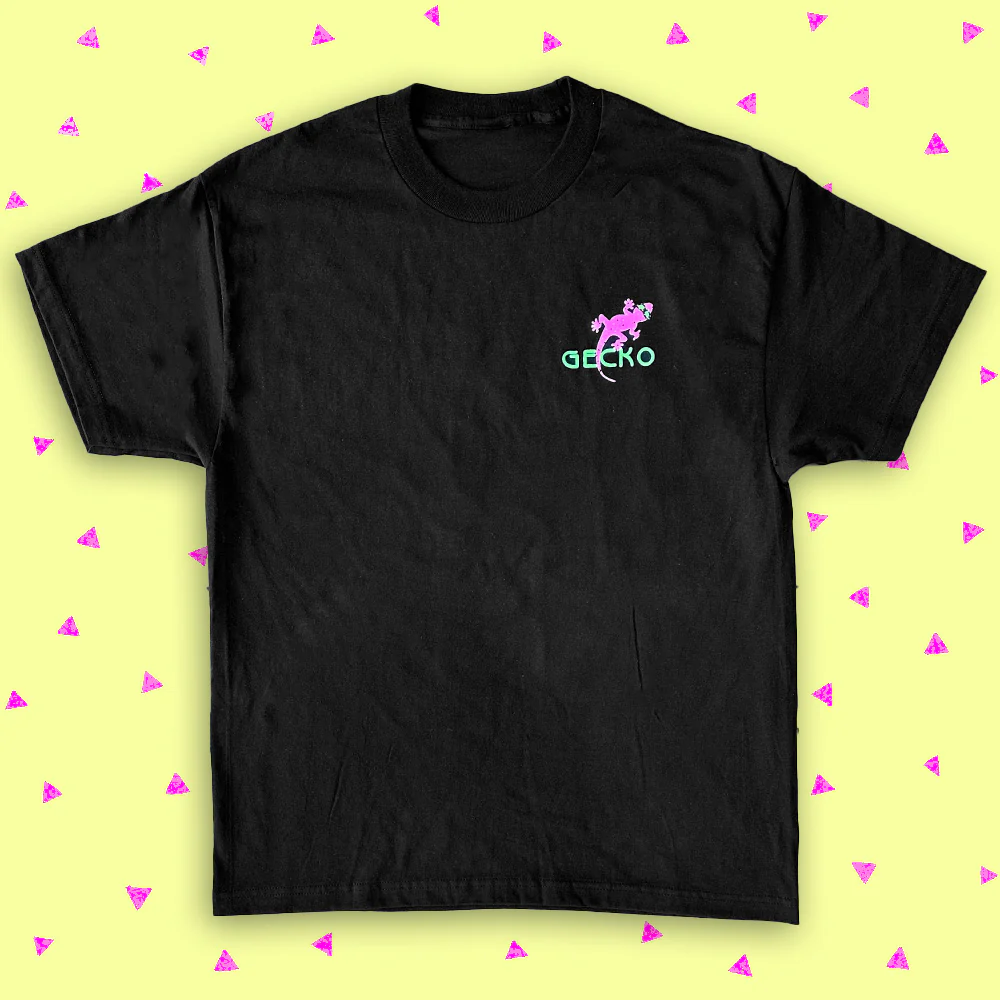 Deco Gecko - Black Tee - Image 5