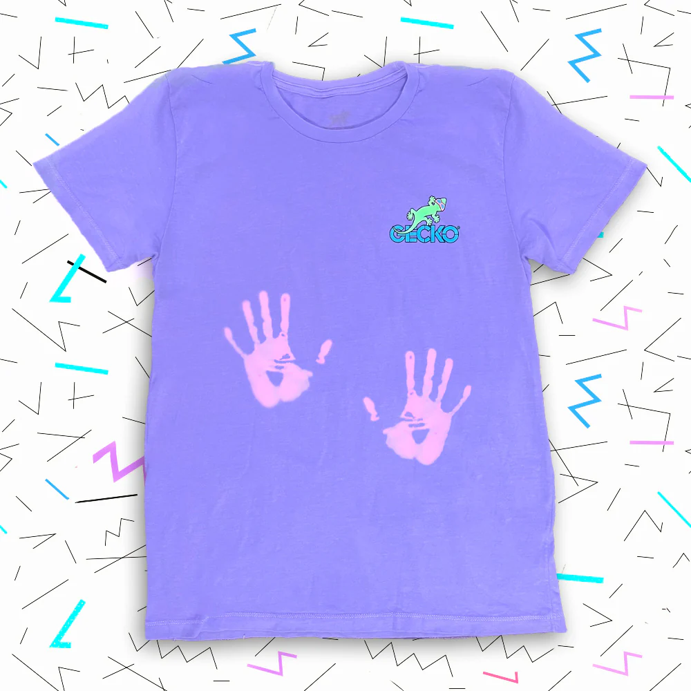 1989 Gecko Beach Patrol - Purple to Pink Hyper Tee - Image 2