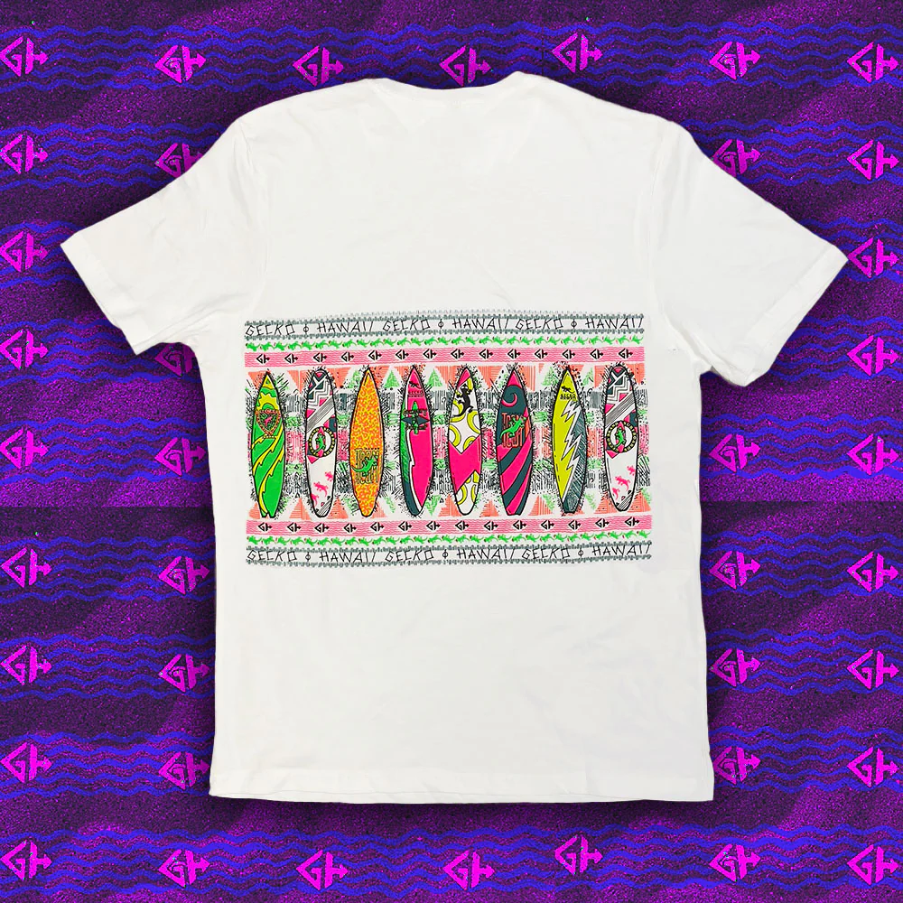 Gecko Boardroom 1989 White Tee - Image 4