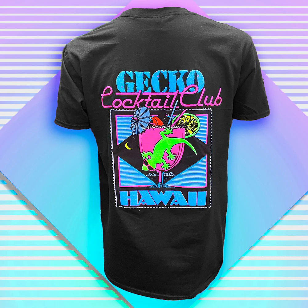 Gecko Cocktail Club Black Tee