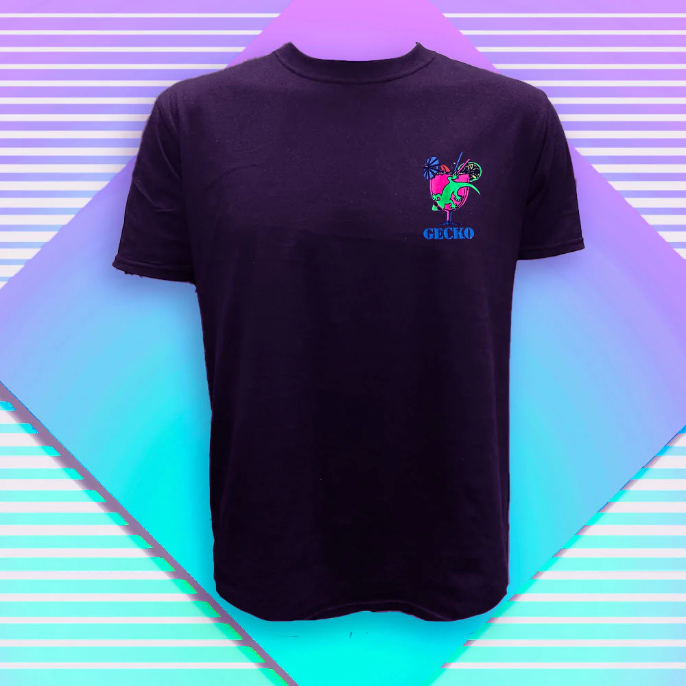 Gecko Cocktail Club Black Tee - Image 2