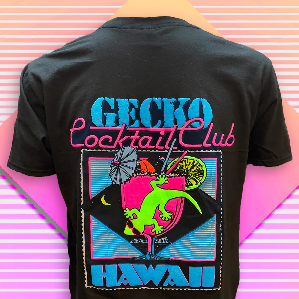 Gecko Cocktail Club Black Tee - Image 4