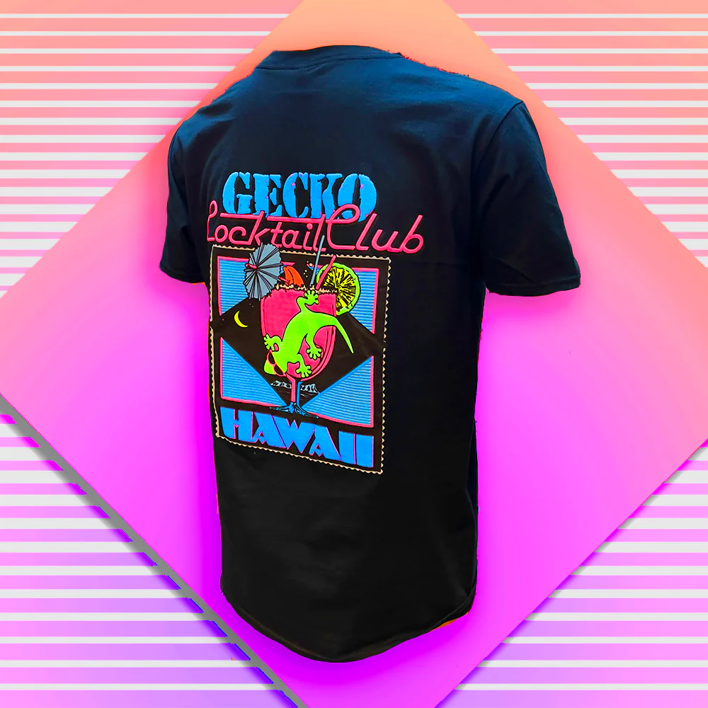 Gecko Cocktail Club Black Tee - Image 7