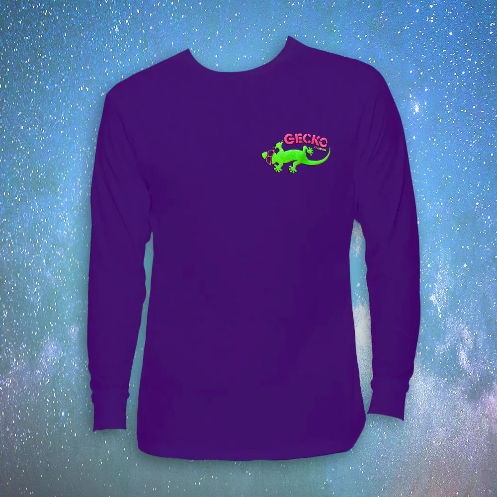 Gecko Cocktail Club Purple Long Sleeve Tee - Image 2