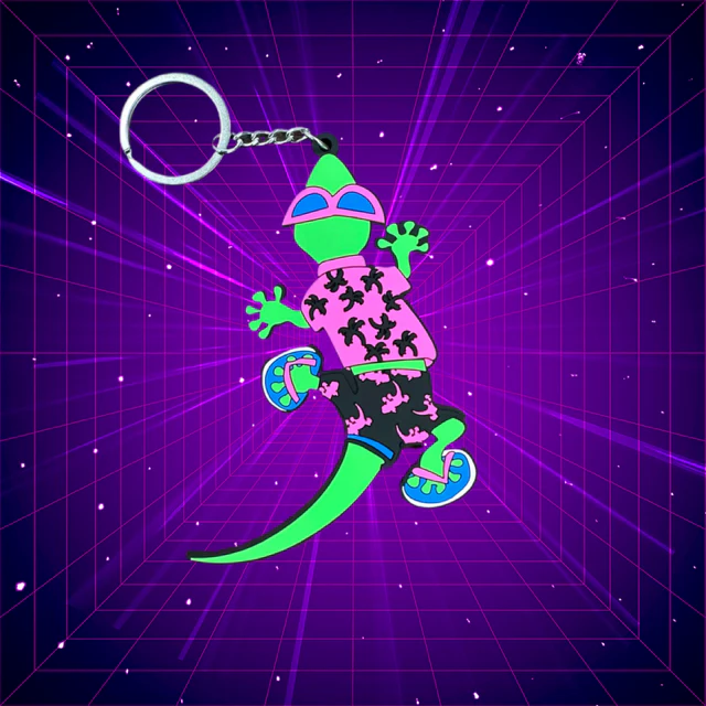Gecko Hawaii Paradise Keychain