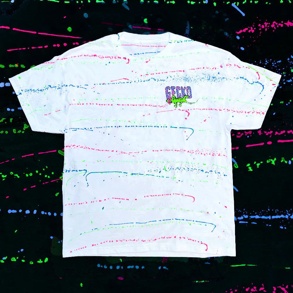 Gecko Mania - Experimental 1988 Hand Painted Splatter - Image 2